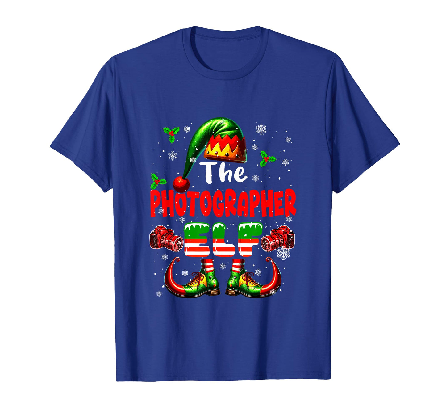 The Photographer Elf Christmas Job Team Matching Parties T-Shirt