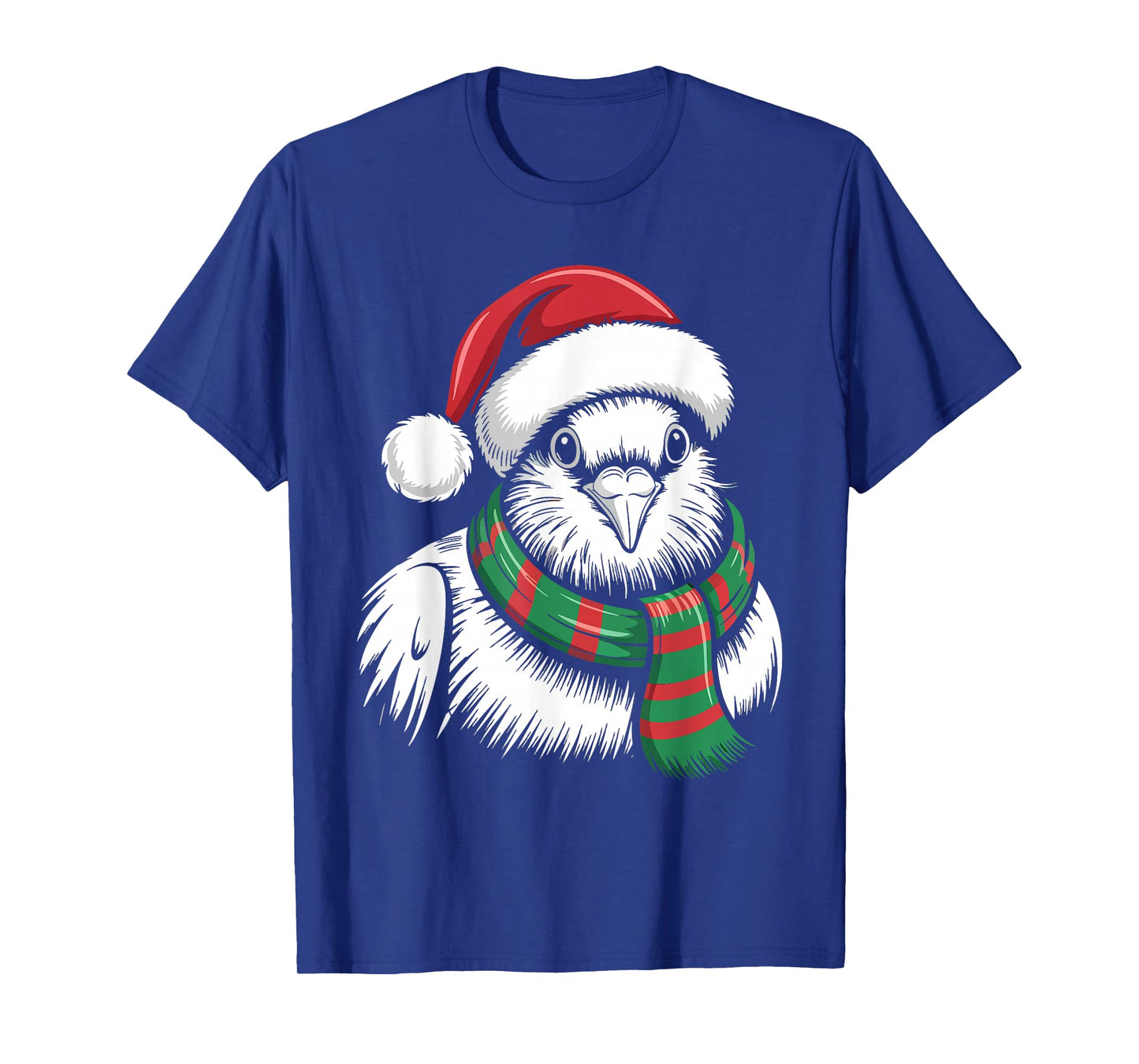 Pigeon Xmas Santa Hat Scarf Christmas Costume T-Shirt