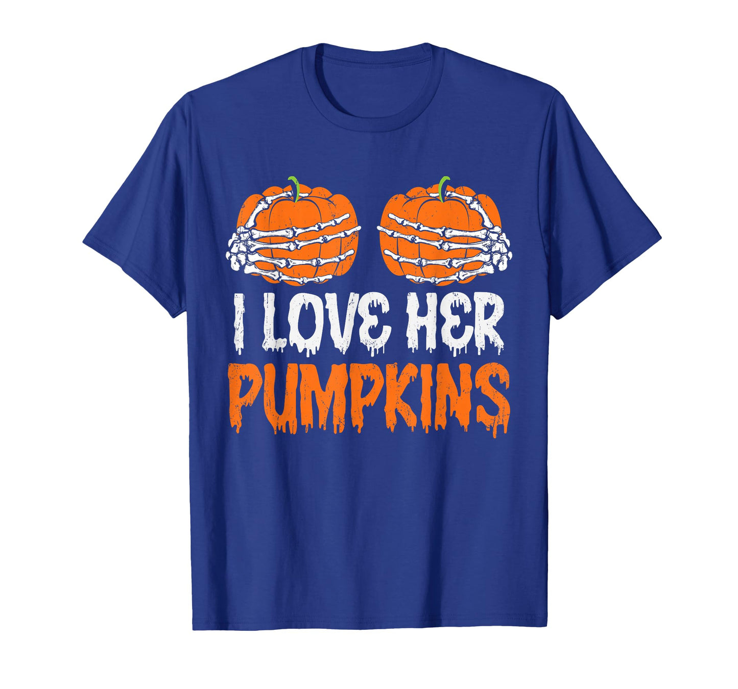 I Love His Broomstick I Love Her Pumpkins Halloween Couples T-Shirt