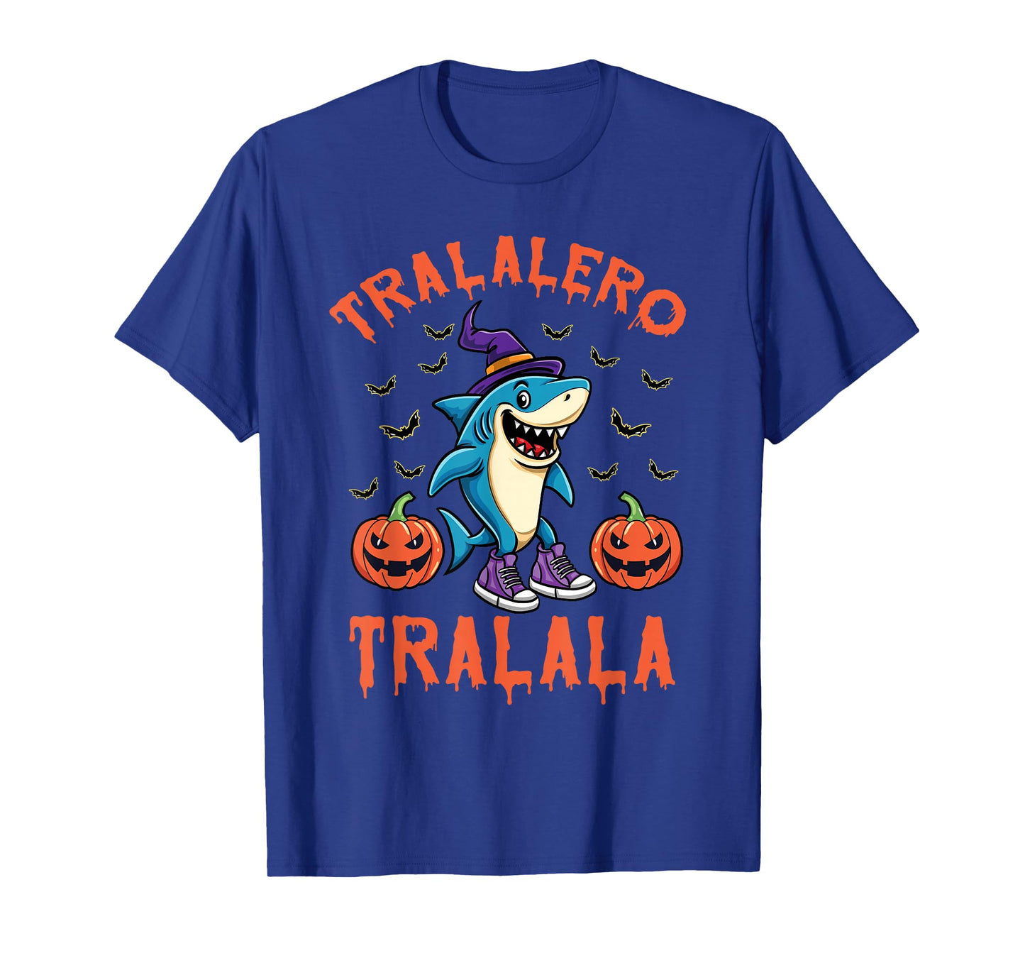 Halloween Shark Tralalero Tralala Italian Brainrot Meme Kids T-Shirt