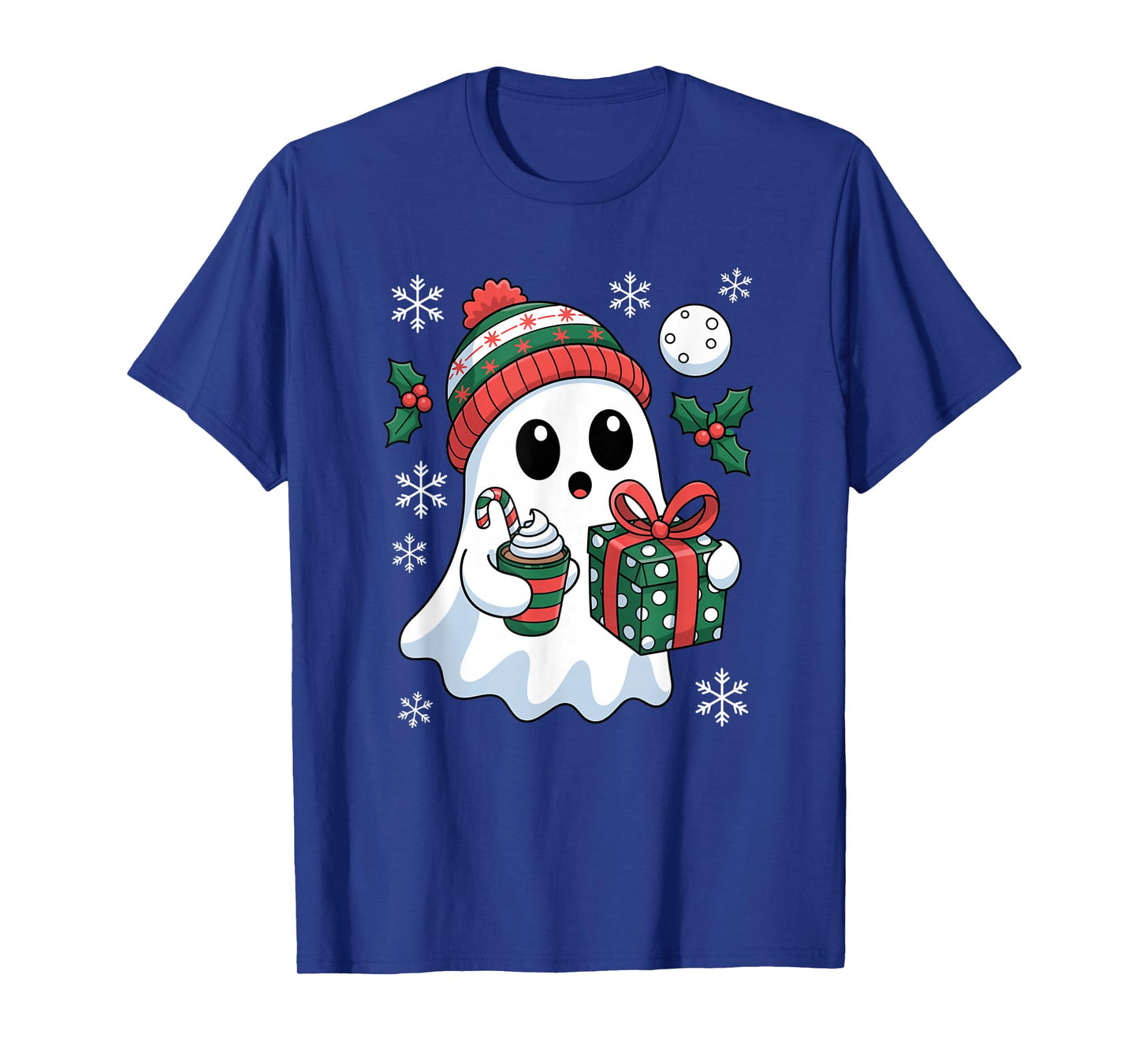 Ghost Christmas Santa Spooky Christmas T-Shirt