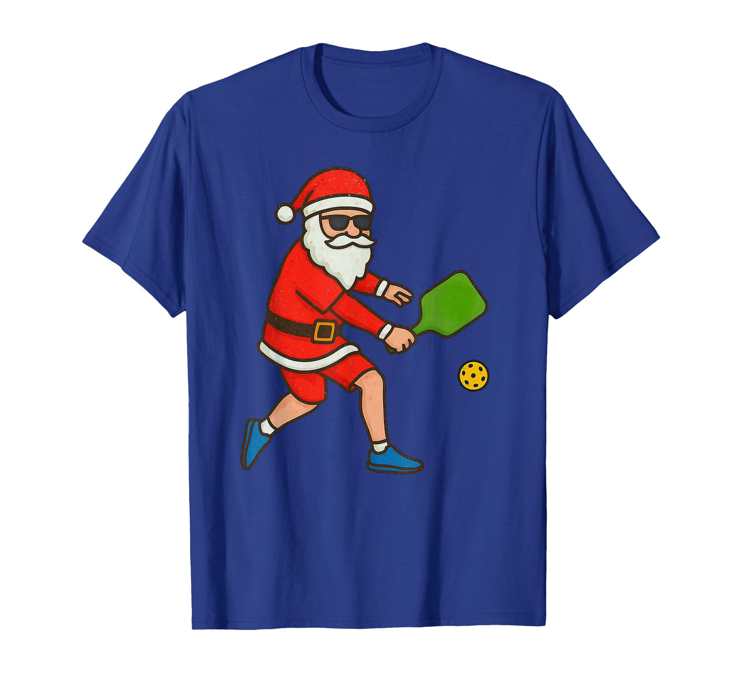 Santa Playing Pickleball Christmas Vintage Funny Xmas T-Shirt