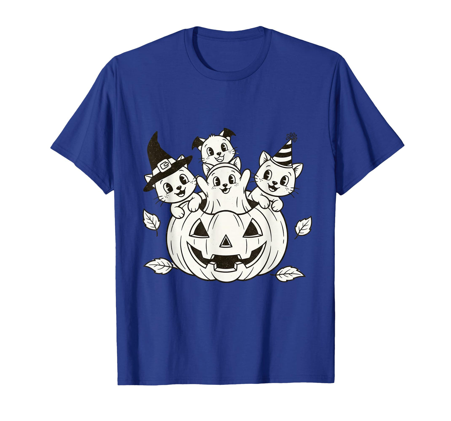 Cute Halloween Cats in Pumpkin Vintage Design T-Shirt