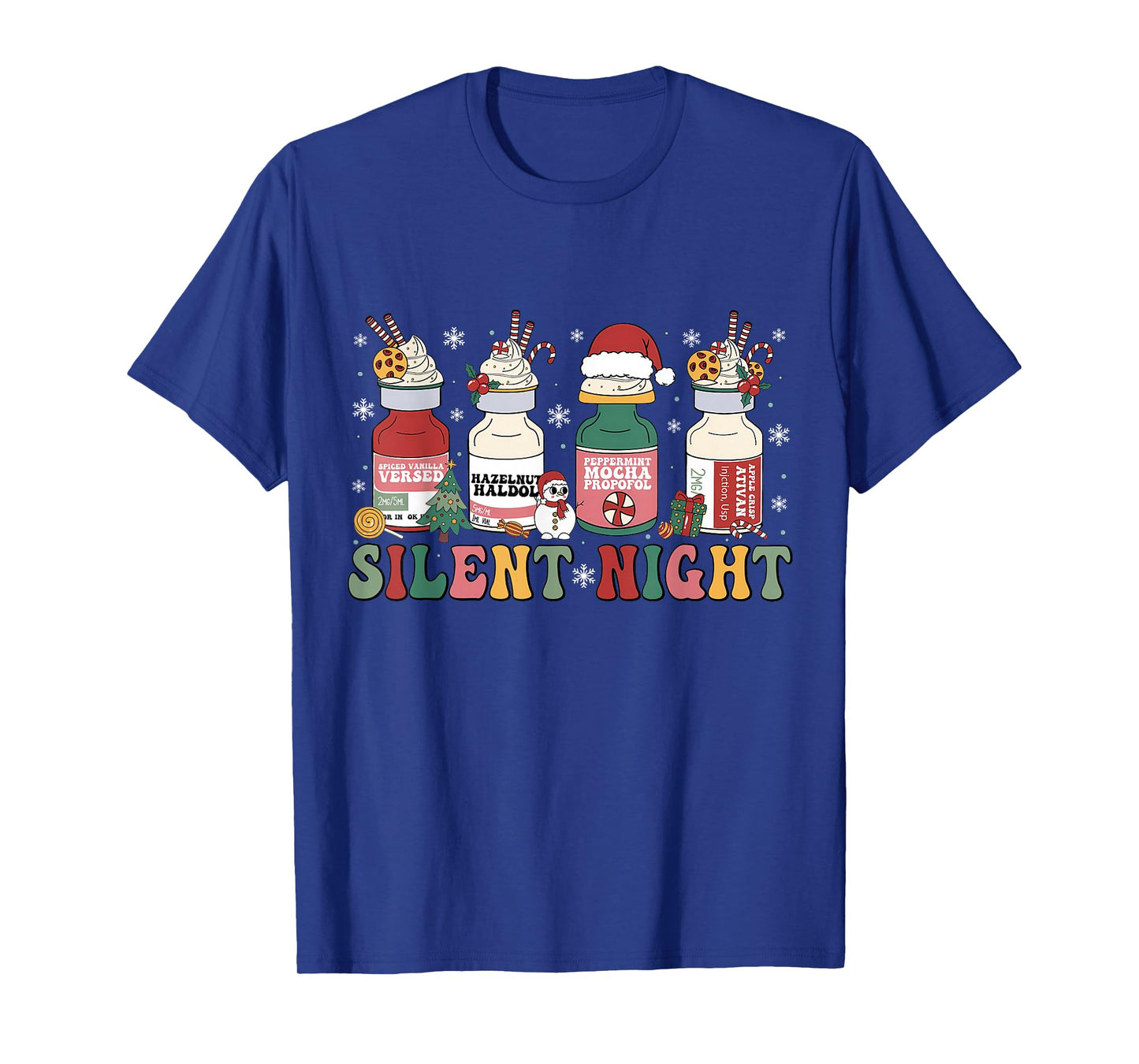 Funny Santa Propofol Silent Night ICU Nurses Merry Christmas T-Shirt