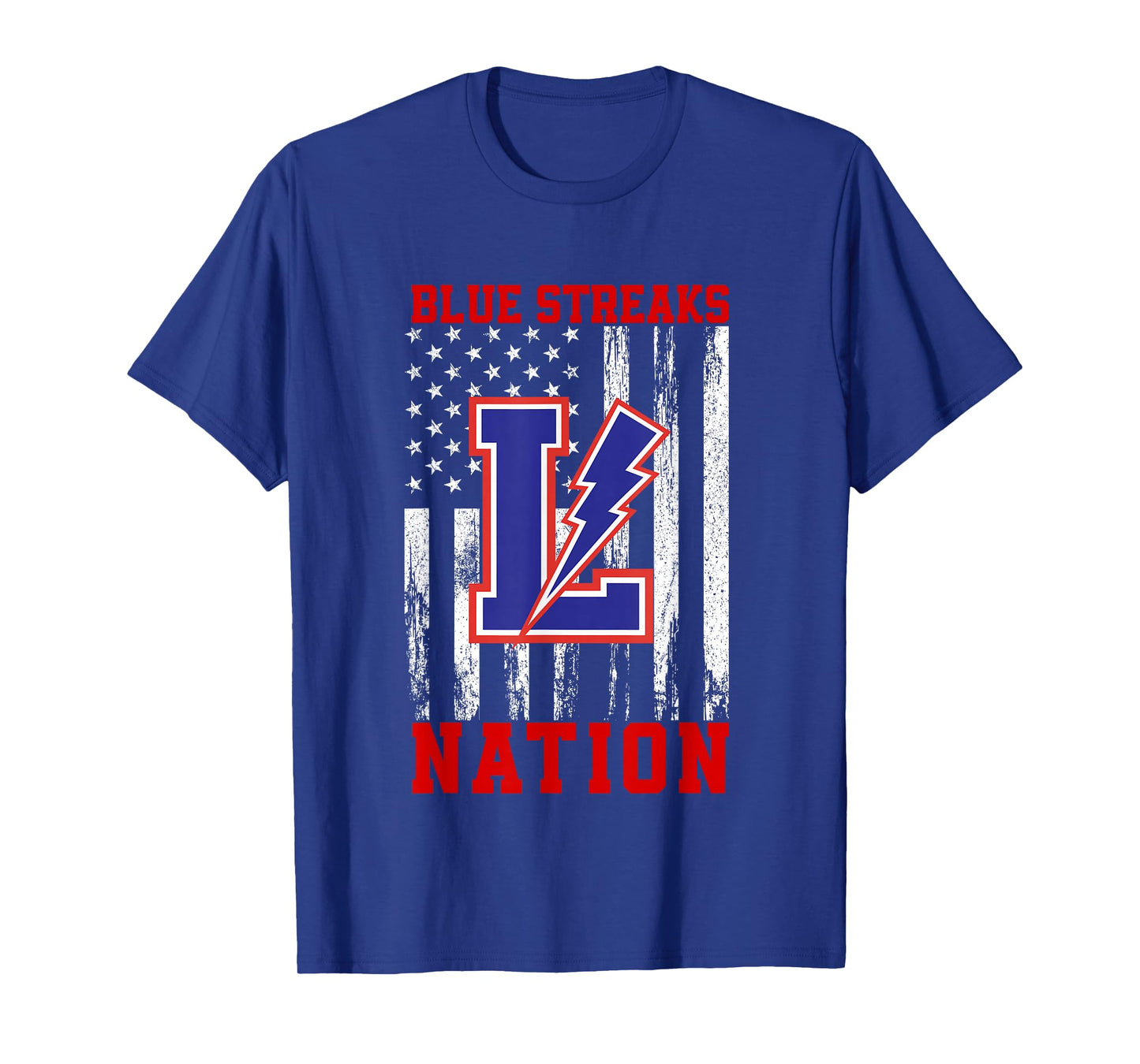 Lake Blue Streaks Logo Nation HS T-Shirt