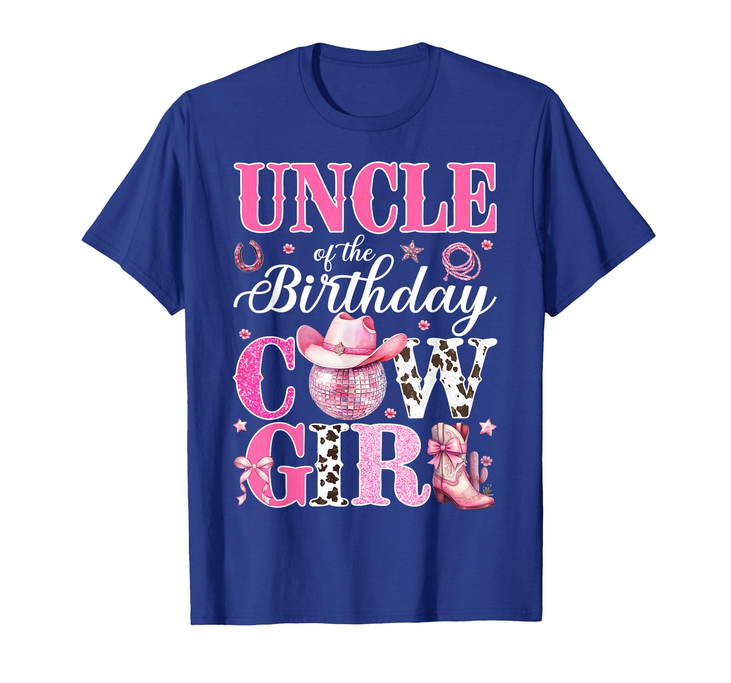 Cute Uncle Of The Birthday CowGirl Rodeo Western Bday Party T-Shirt
