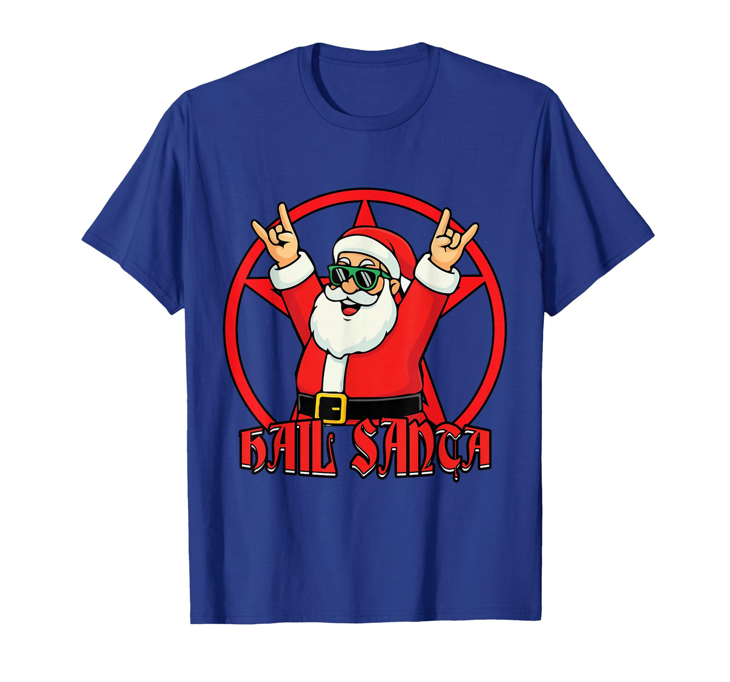 Hail Santa Pagan Solstice Gothic Funny Christmas Santa T-Shirt