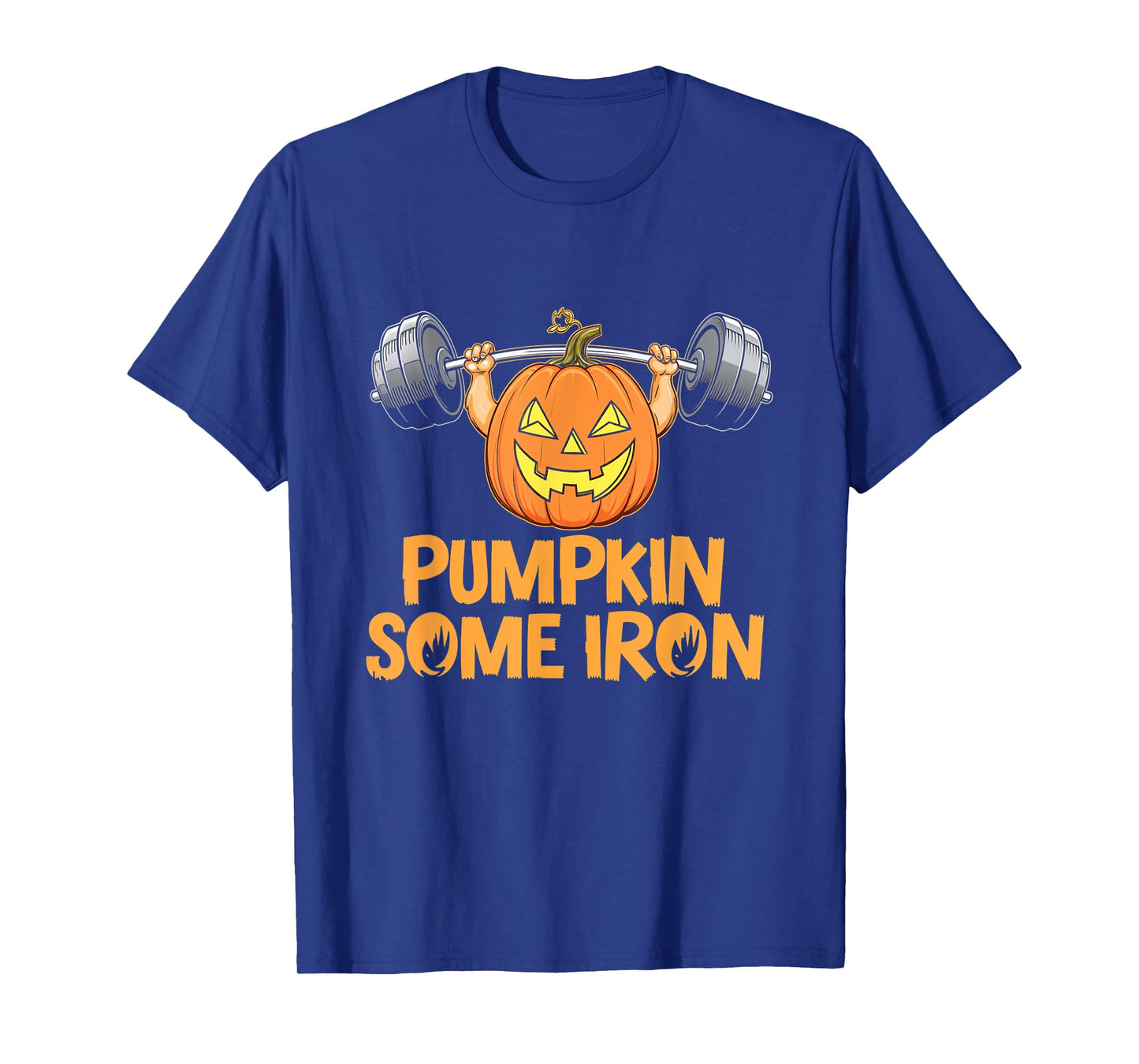 Pumpkin Some Iron Halloween Fitness Gym Weightlifting T-Shirt