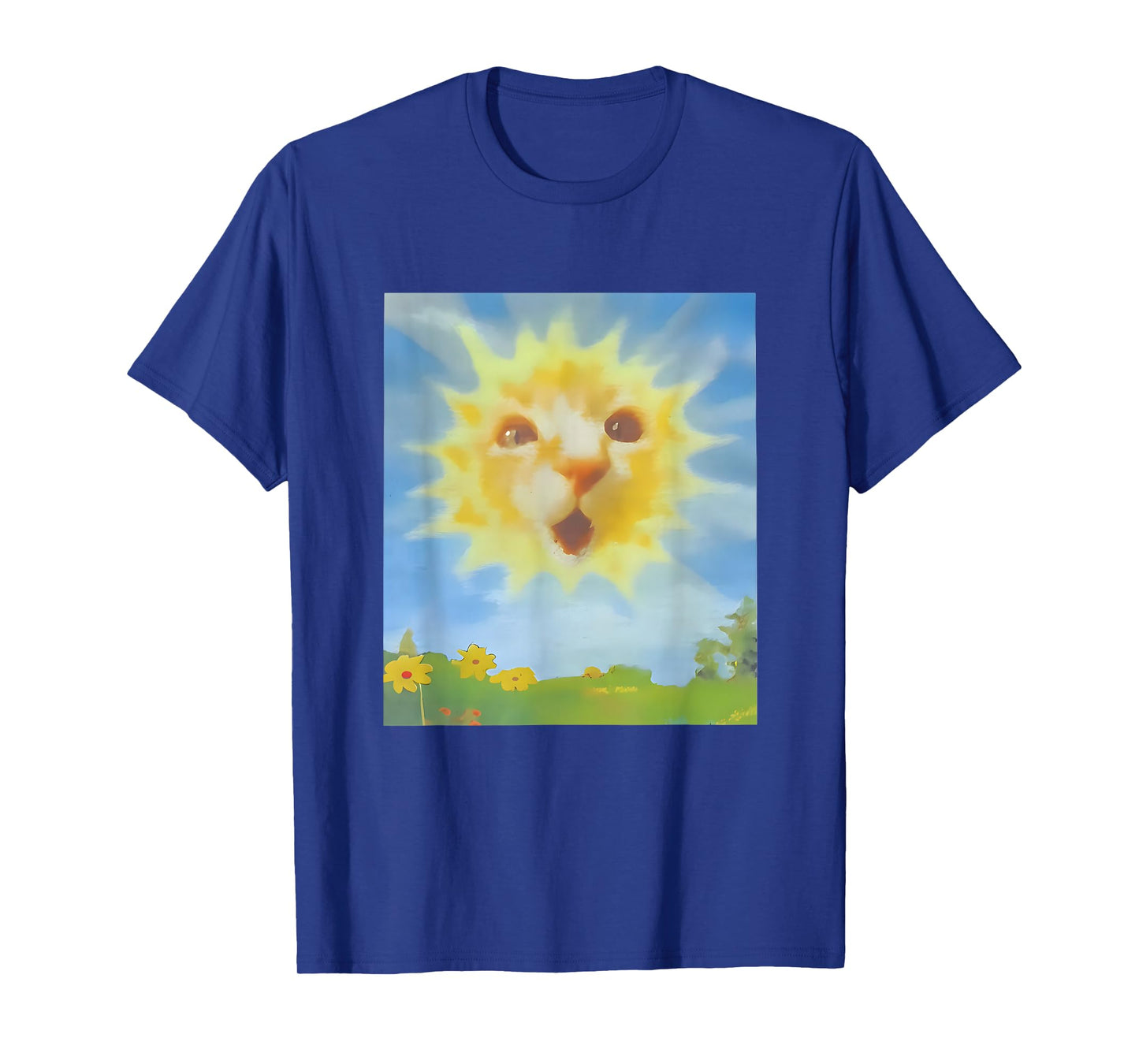 Cat as a Sunshine Sunrise Cat Face Morning Vibes T-Shirt
