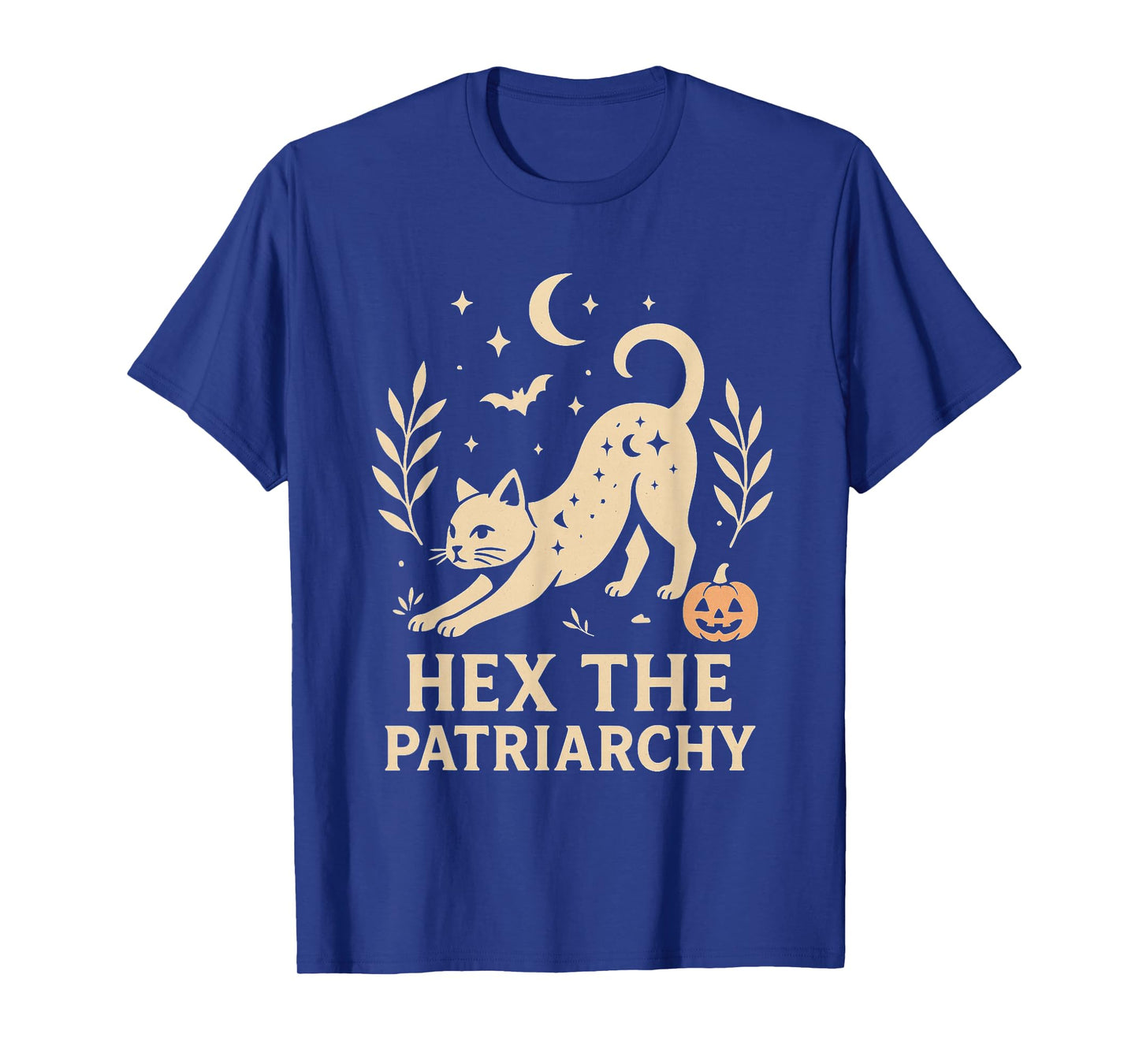 Witch Hex The Patriarchy Halloween Cat Lovers Feminist T-Shirt