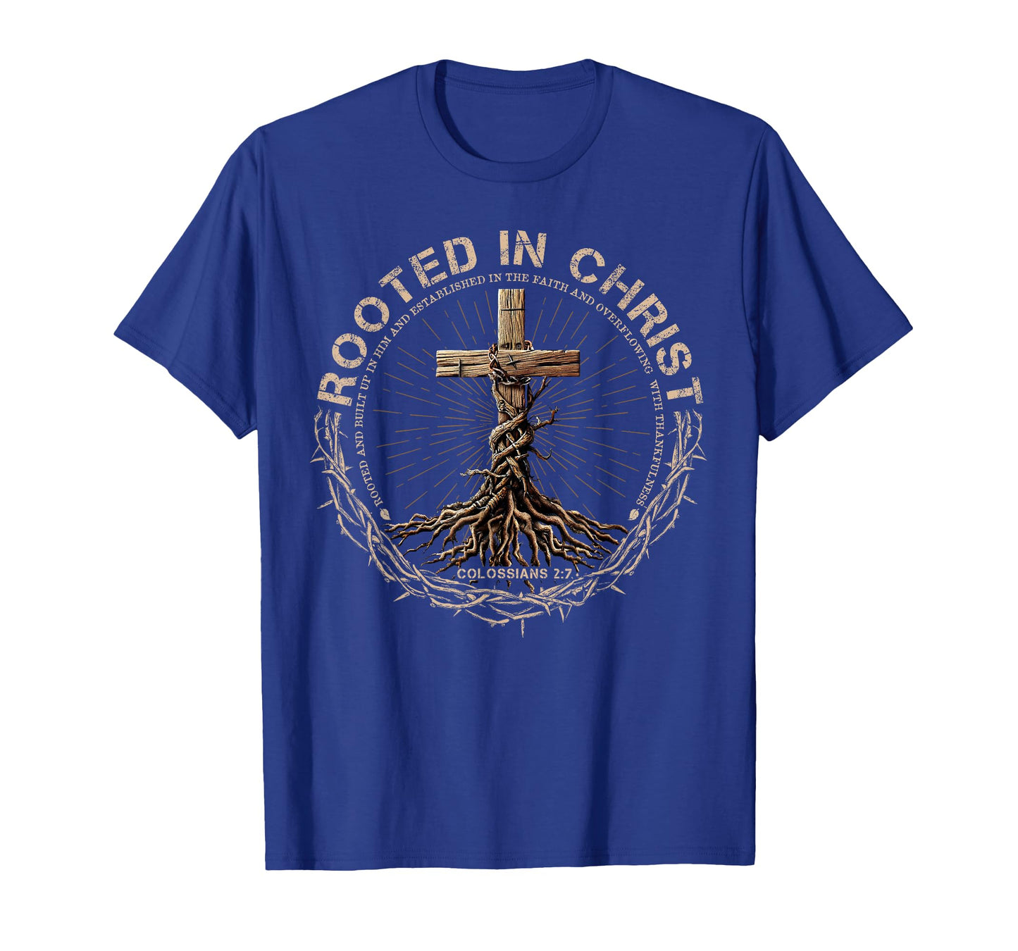 Rooted in Christ Shirt, Jesus Shirts, Christian Cross T-Shirt