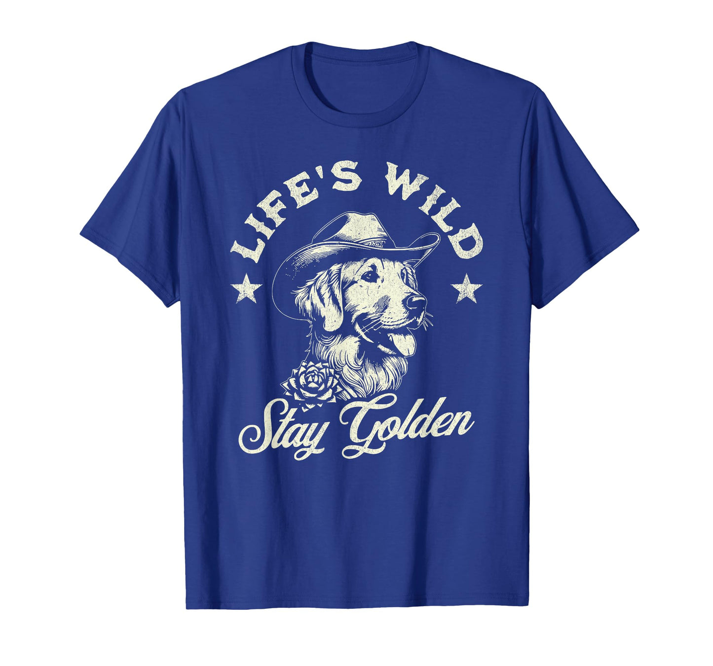 Golden Retriever Tee for Men and Women Western Cowboy Dog T-Shirt