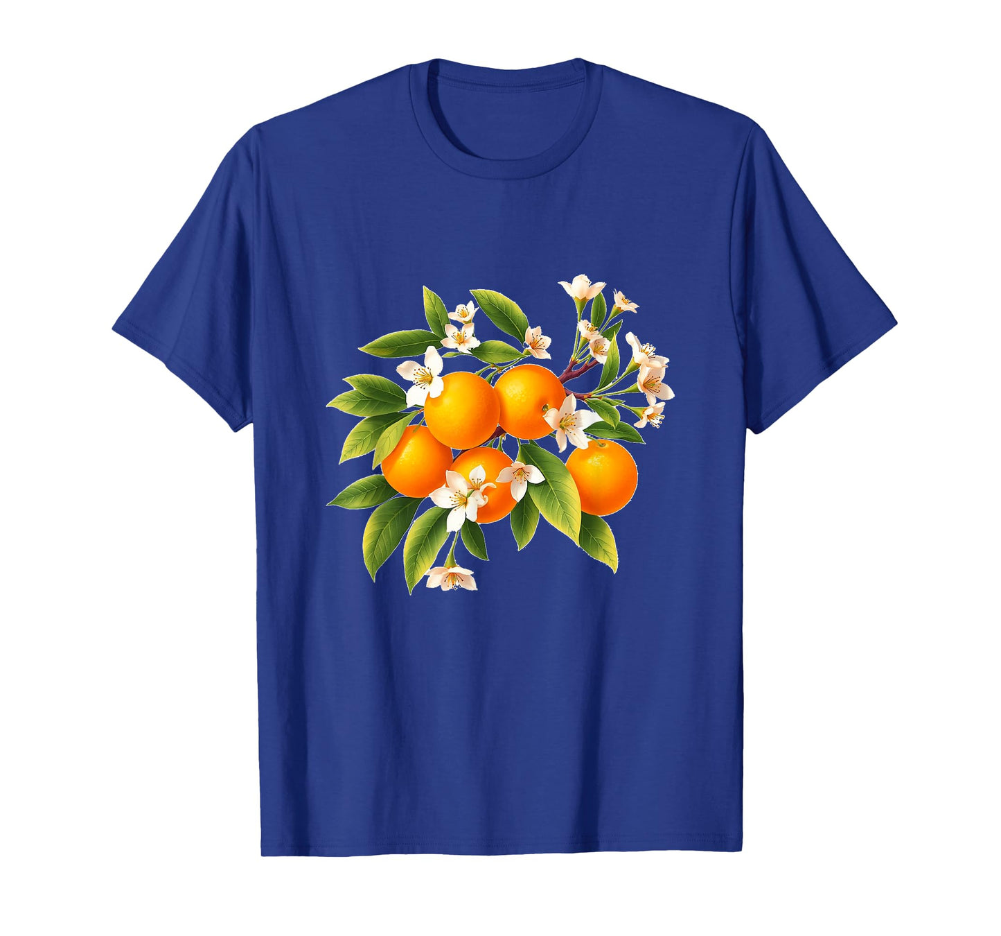 Elegant Orange Blossom Branch - Botanical Fruit Illustration T-Shirt
