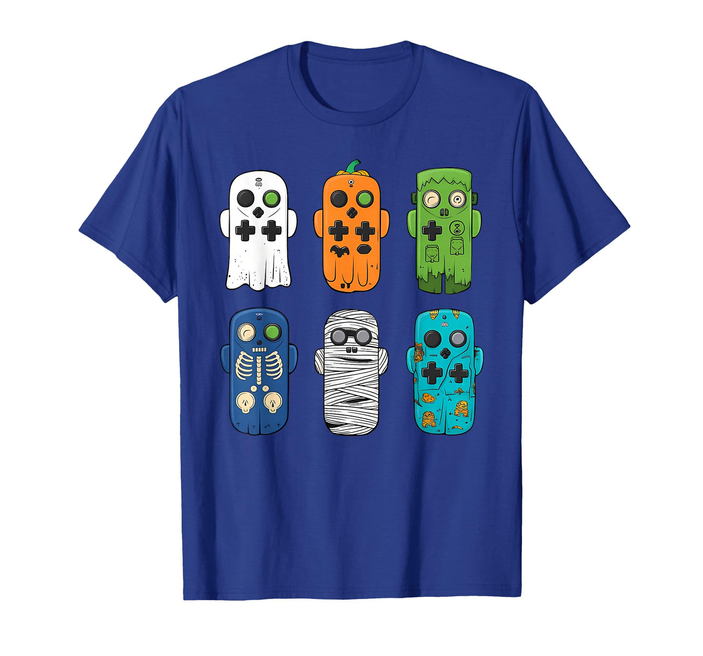 Halloween Skeleton Zombie Gaming Controllers Mummy Boys Kids T-Shirt