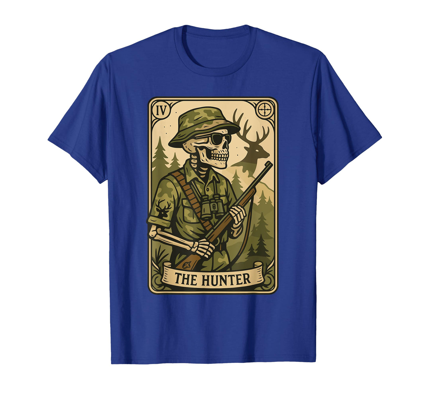 Hunter Tarot Card – Vintage Skeleton Deer Hunting T-Shirt