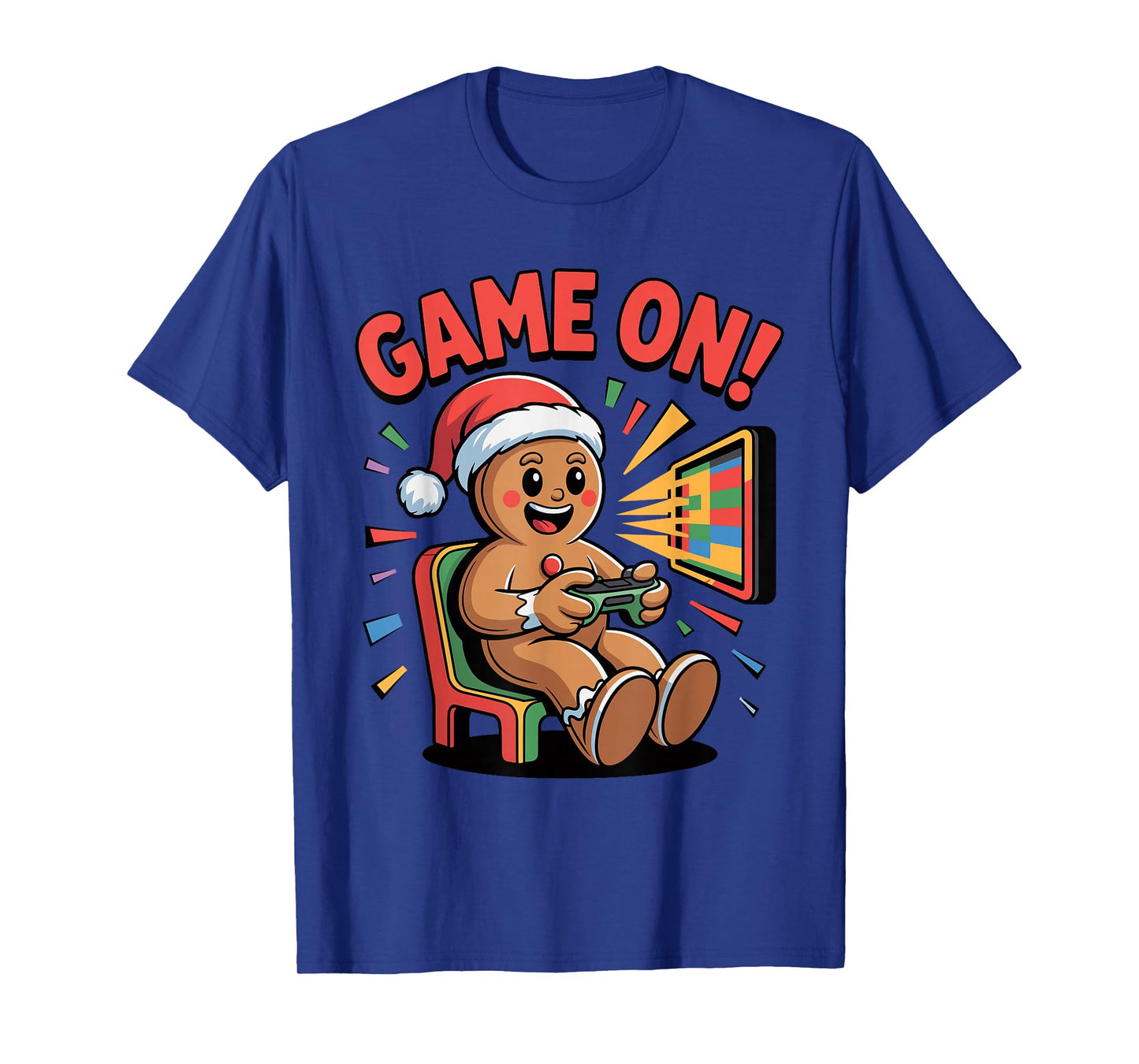 Funny Gingerbread Gamer Christmas Holiday Video Game T-Shirt