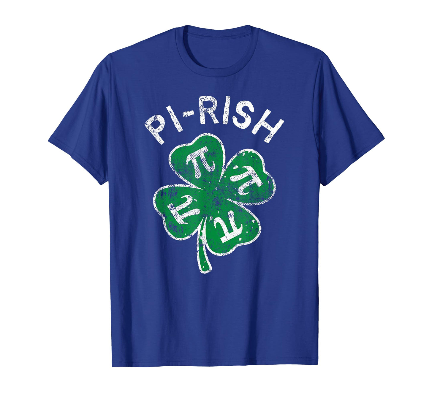 Pi-rish Lucky Clover St. Patrick's Day Distress T-Shirt