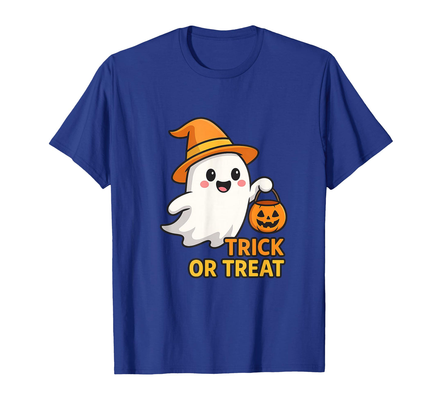 Cute Halloween Ghost with Pumpkin T-Shirt