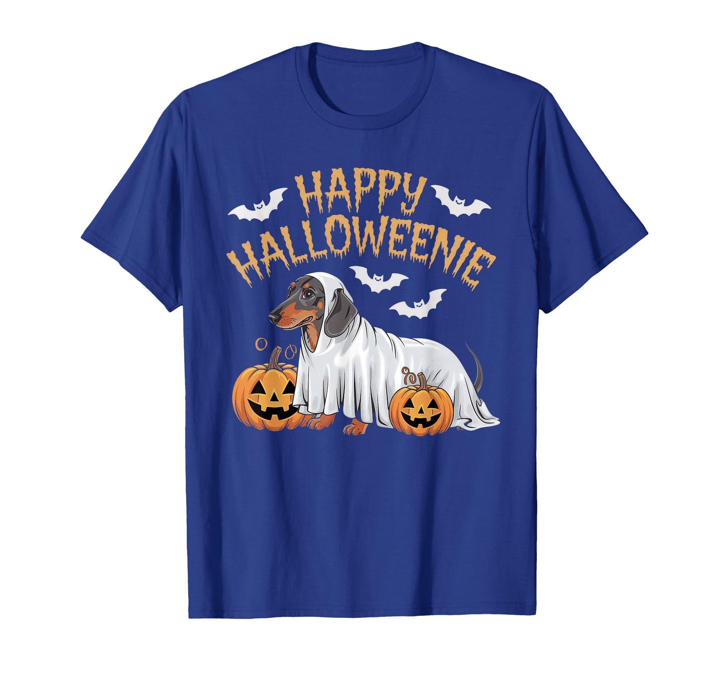 Happy Halloweenie Tshirt Women Men Wiener Monster Party T-Shirt