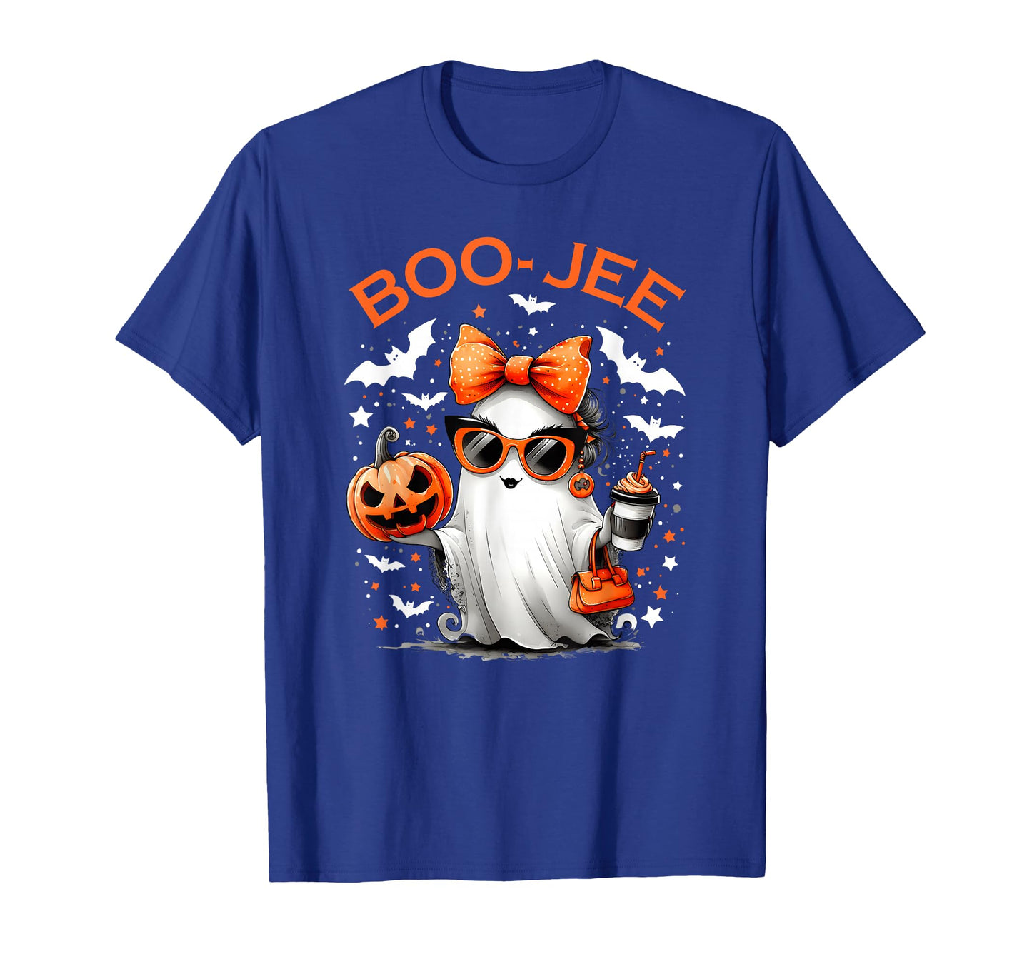 Coquette Leopard Ghost Coffee Boo-JEE Halloween Boujee Ghost T-Shirt