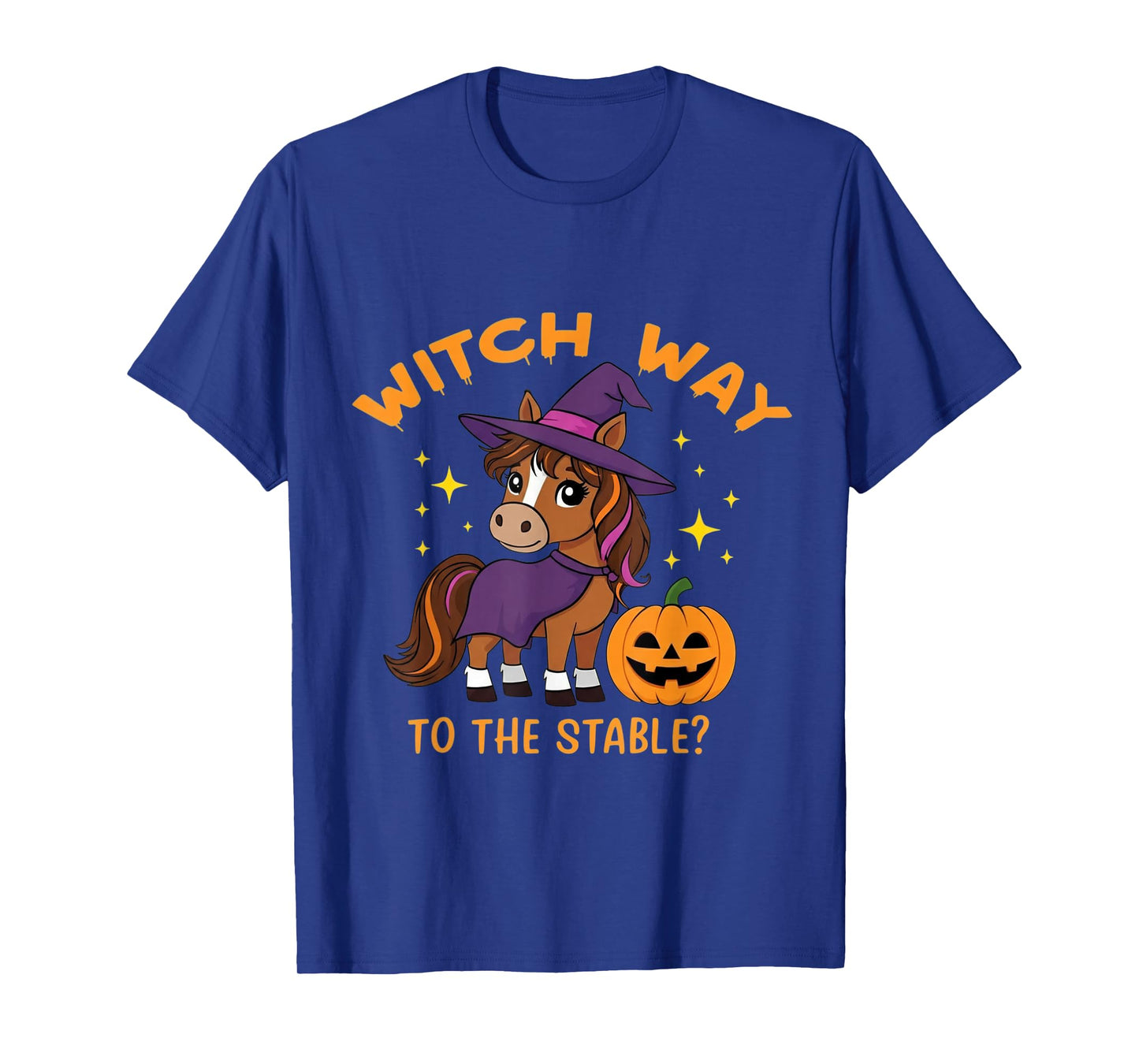 Witch Way to The Stable Horse Halloween Costume Funny Pony T-Shirt