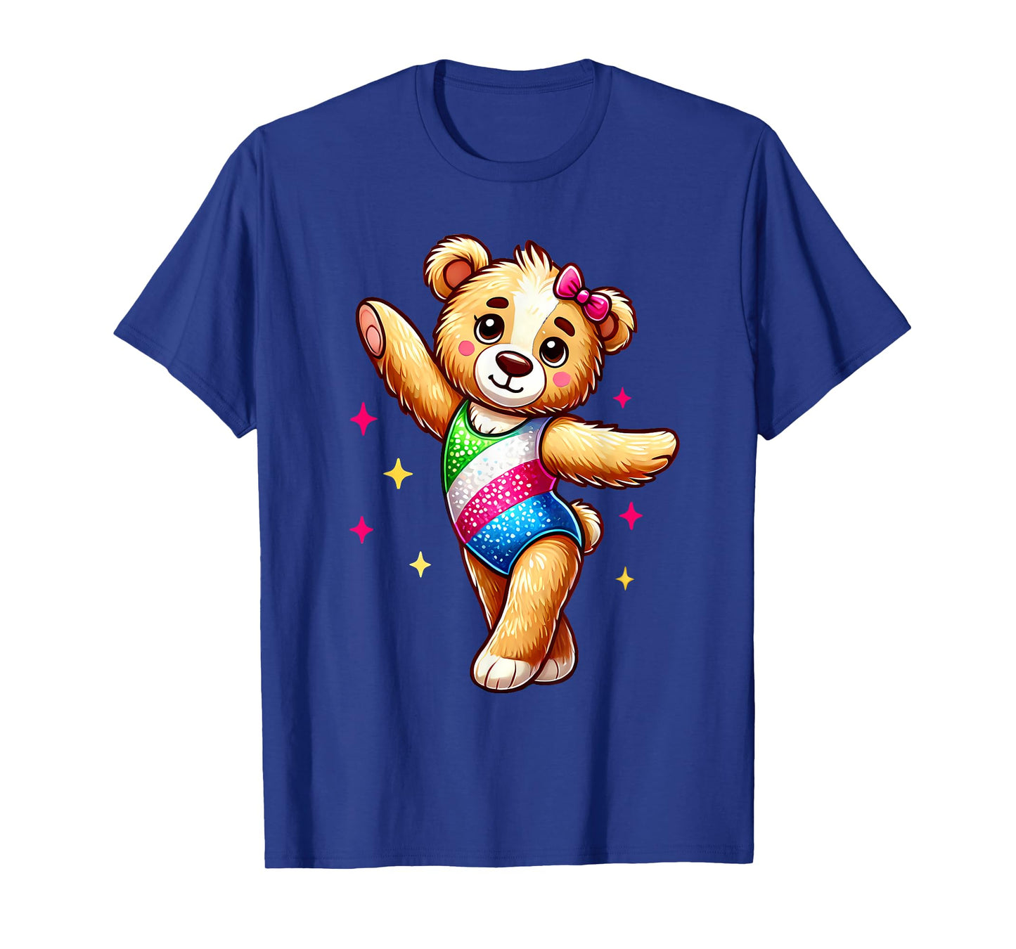Teddy Bear Gymnastics Cute Tiny Gymnast Bear Cute Gym Moves T-Shirt