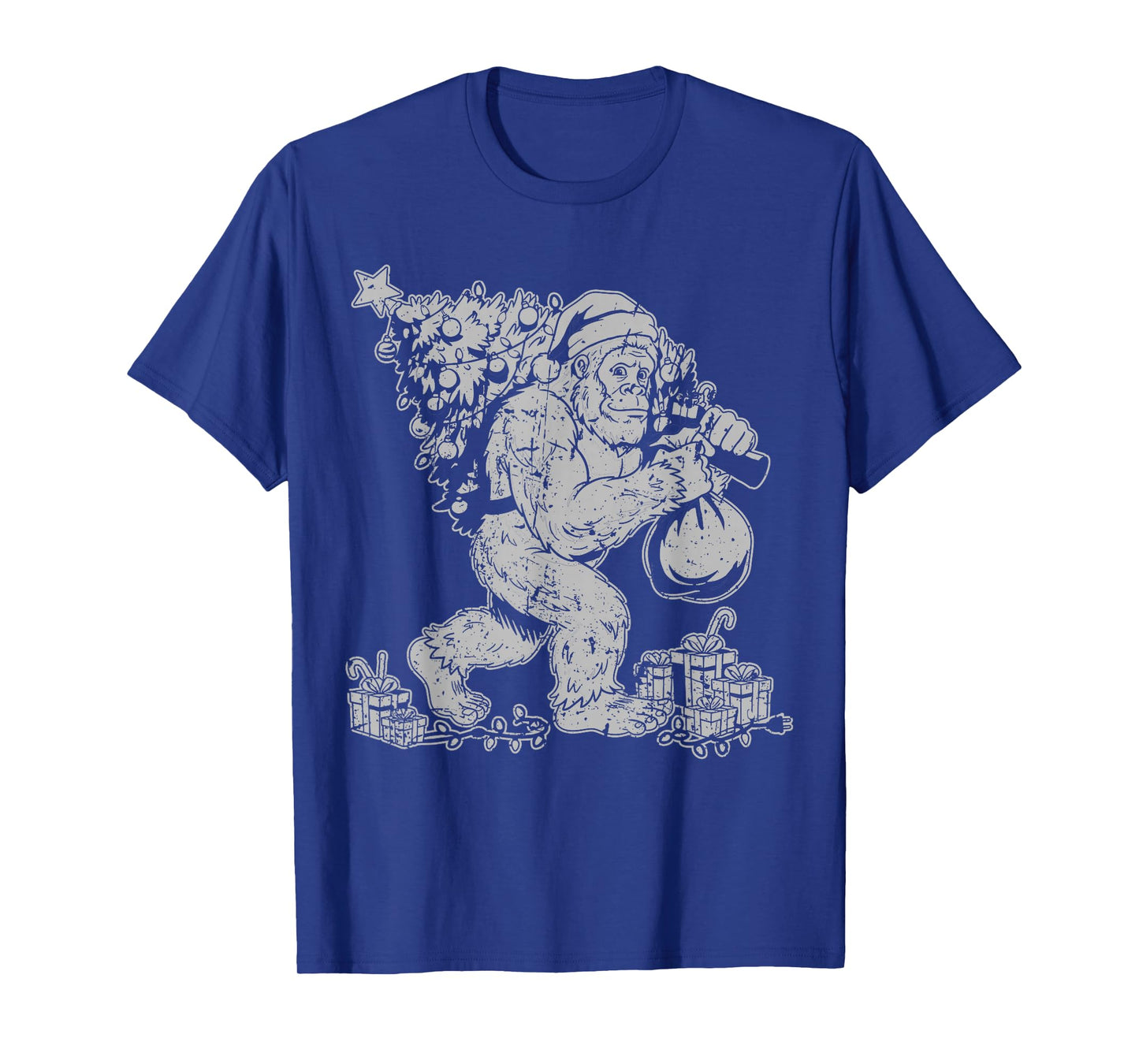 Family Christmas Bigfoot Sasquatch Winter Tree T-Shirt