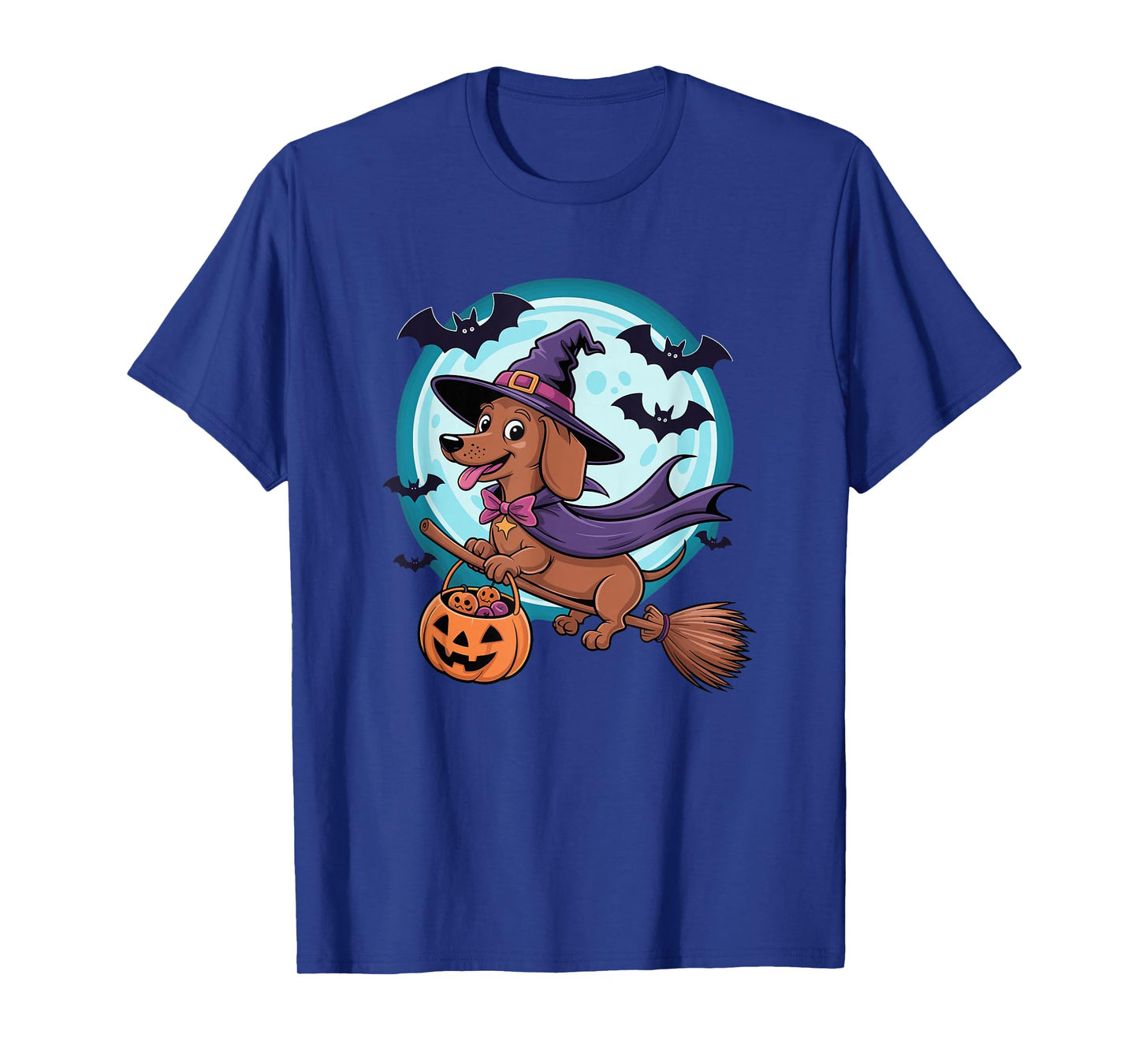 Halloween Witch Dachshund Moon Dachshunds Doxie T-Shirt