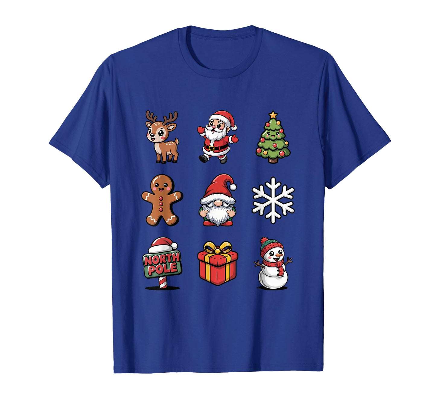 Kawaii Christmas Santa Tree Reindeer T-Shirt