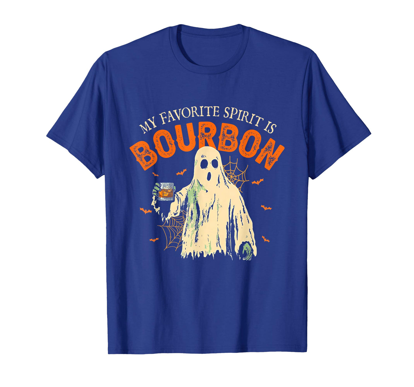 My Favorite Spirit Is Bourbon Funny Ghost Halloween Costume T-Shirt