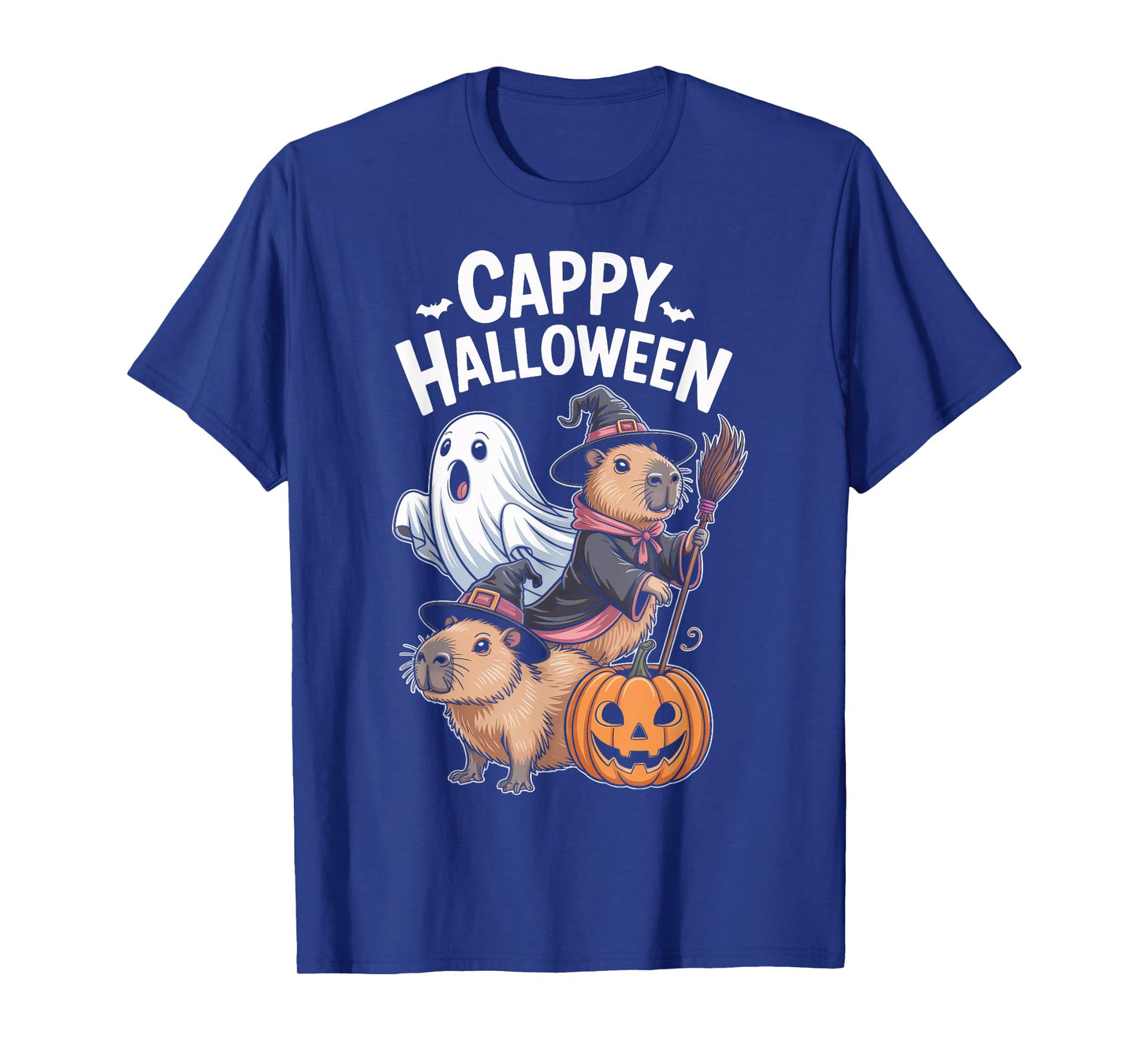 Capybara Cappy Halloween Pumpkin Witch Costume Party Lovers T-Shirt