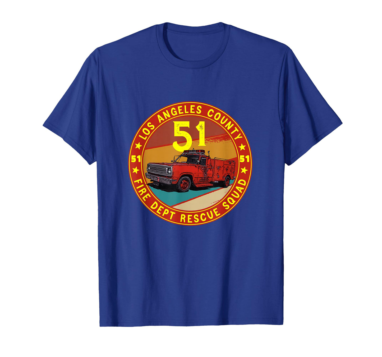 Vintage Truck Side 51 Emergency Squad classic emergency 51 T-Shirt