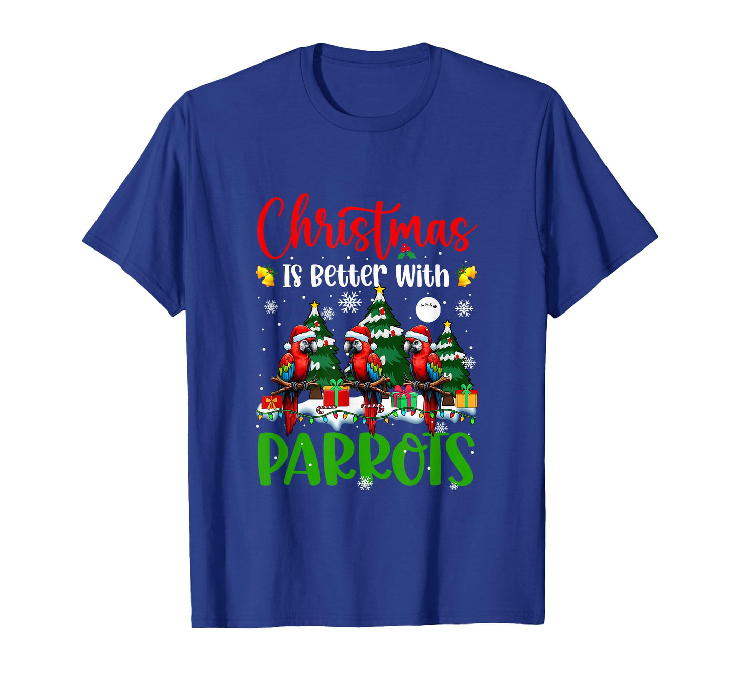Xmas is Better Funny Joke Parrots Lover Christmas Tree T-Shirt