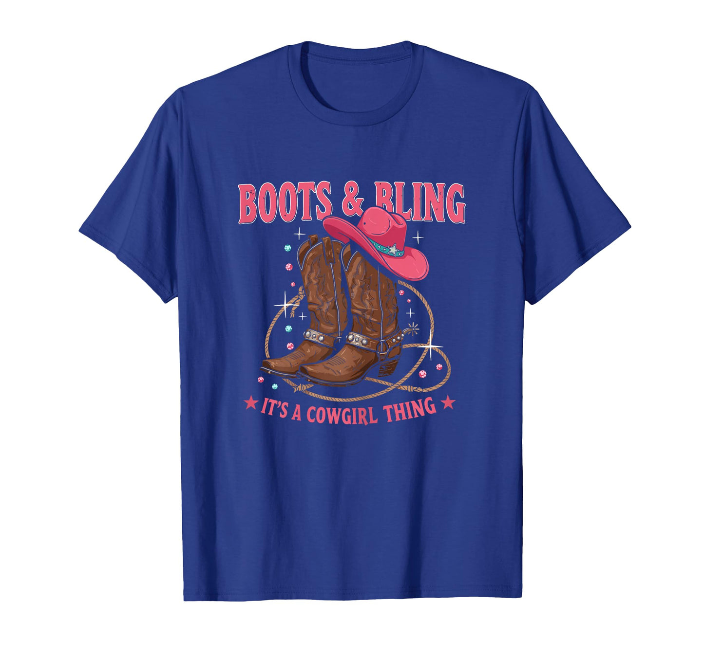 Howdy Country Rodeo Girl Western Boots & Bling its a Cowgirl T-Shirt