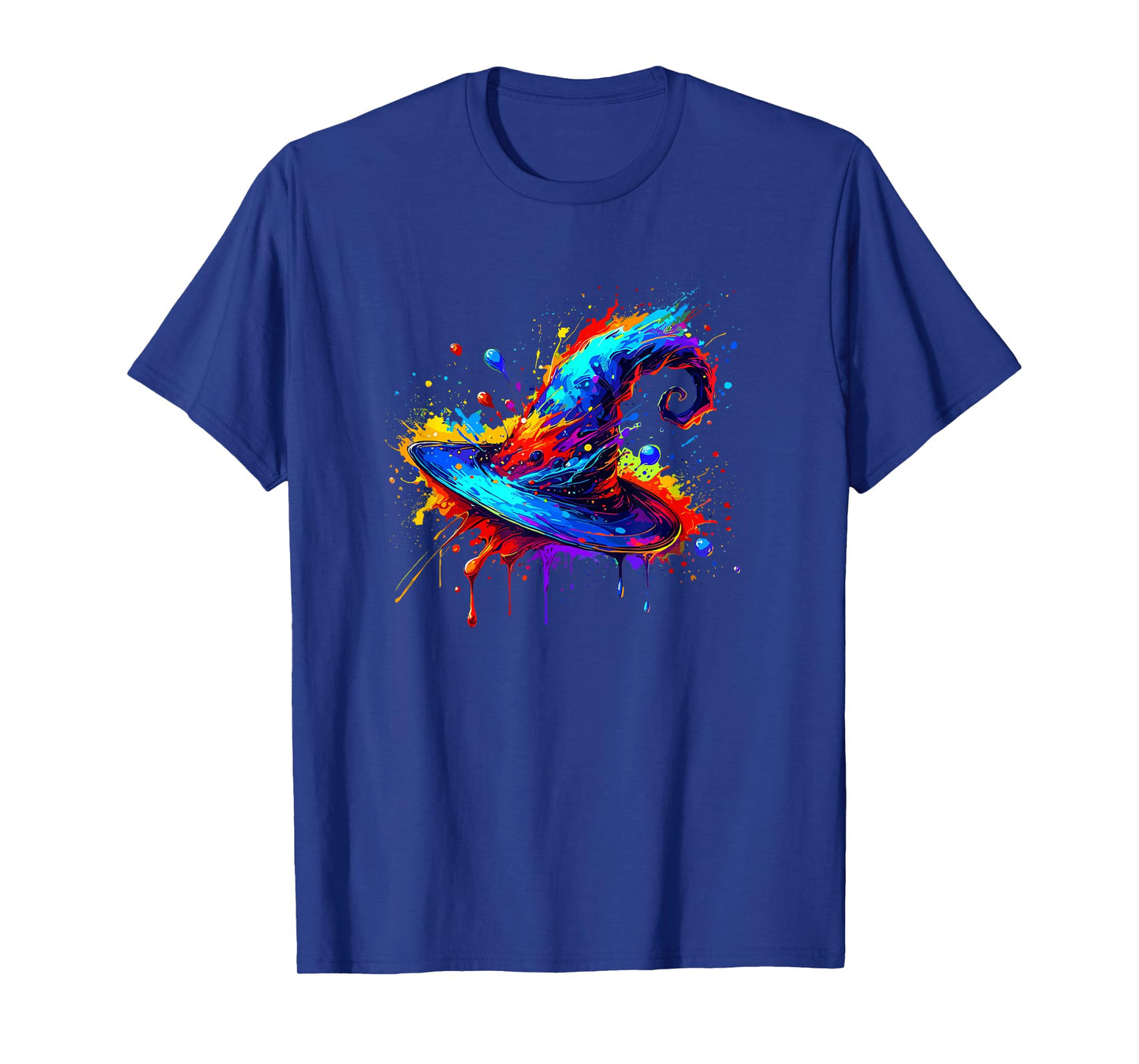 Halloween Splash Art Witch Hat Witchcraft T-Shirt