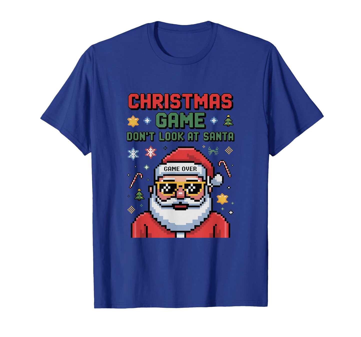 Christmas Game Don't Look at Santa - Hilarious Holiday Meme T-Shirt