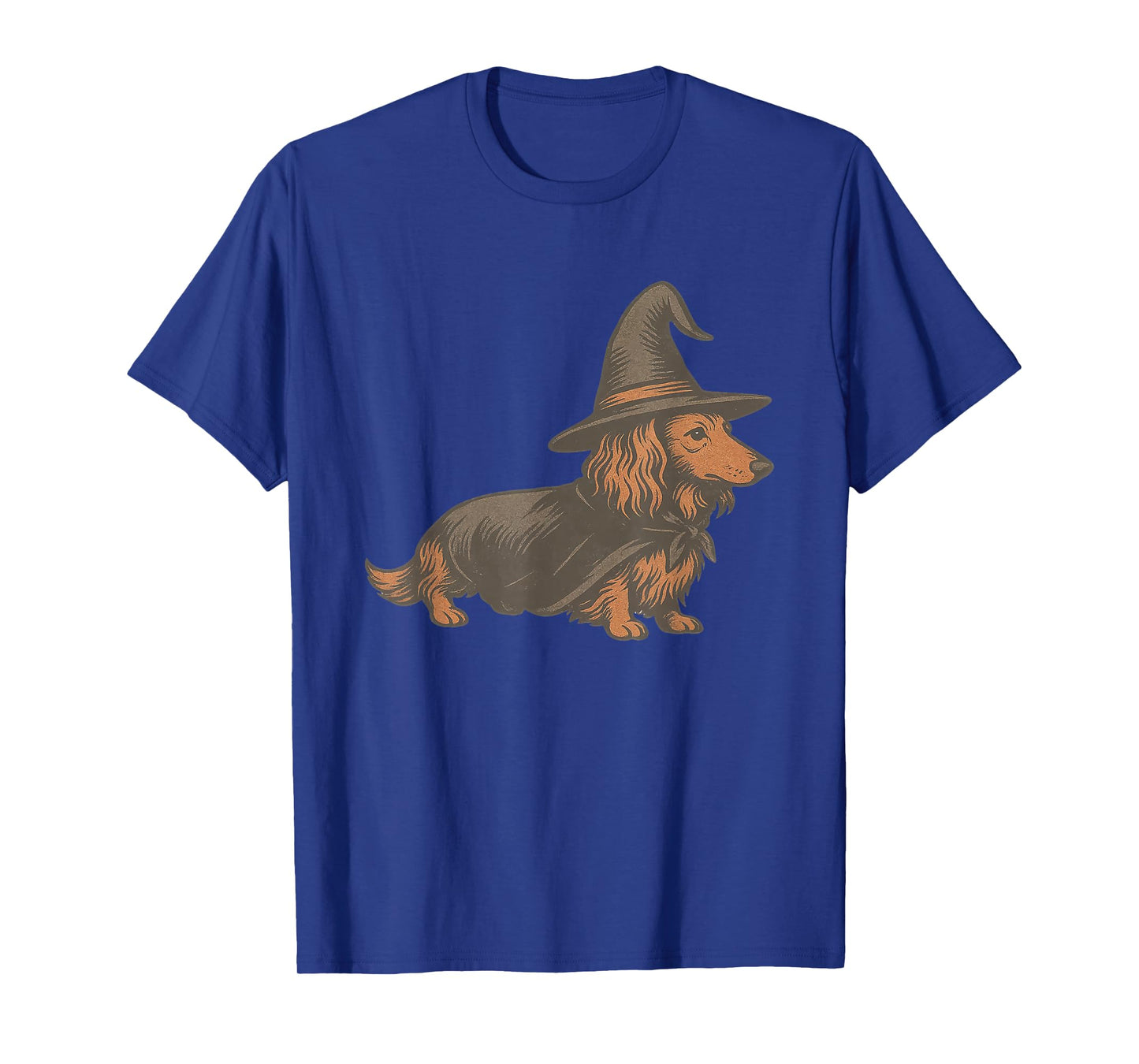 Retro Dachshund Halloween Wiener Dog Pumpkin Weenie Witch T-Shirt