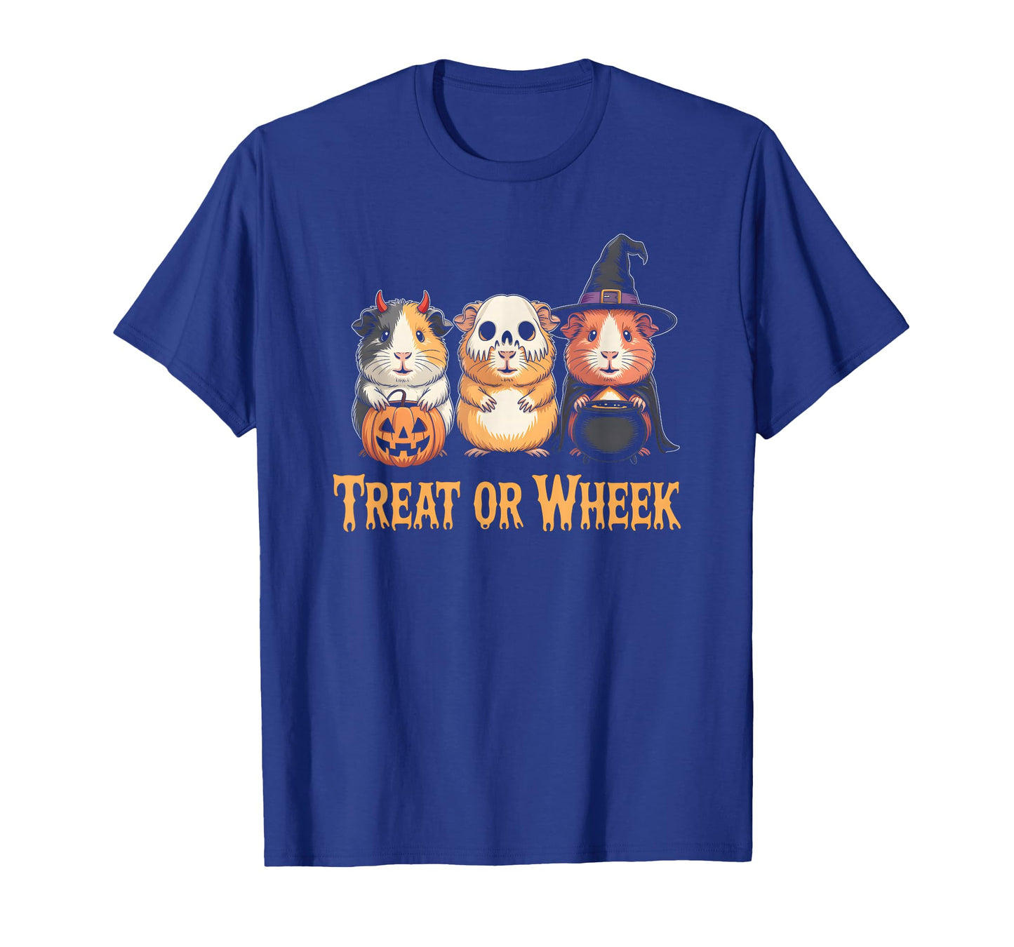 Vintage Halloween Guinea Pigs Trick Or Wheek Spooky T-Shirt