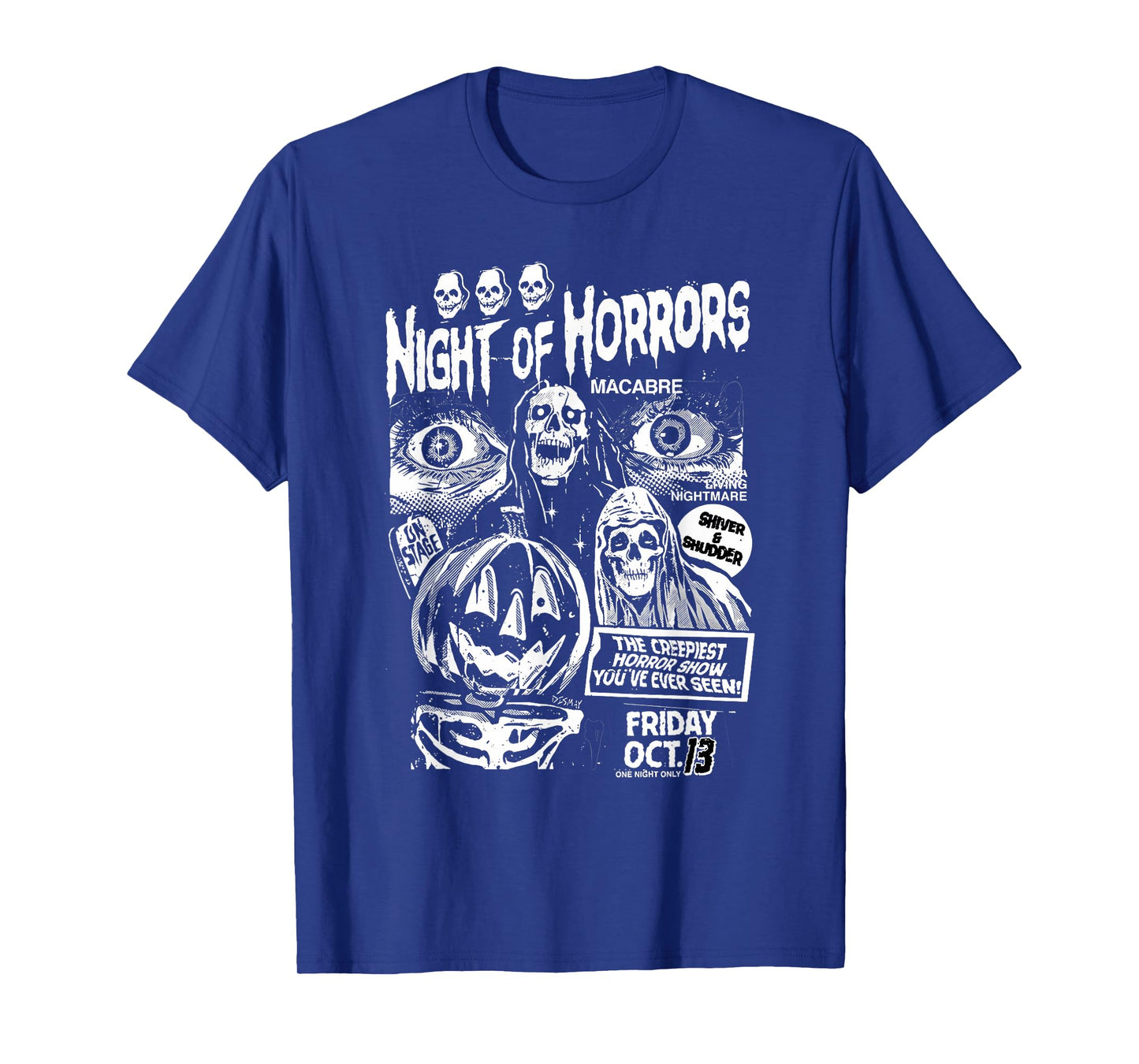 Vintage Punk Scary Night Of Horrors Ghosts Spooky Halloween T-Shirt