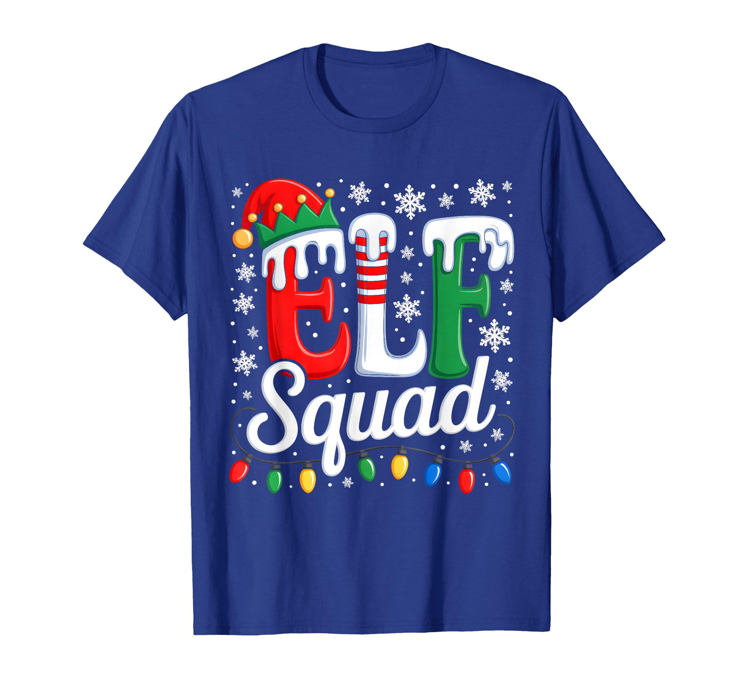 Elf Squad Funny Elf Family Christmas Matching Pajamas Xmas T-Shirt