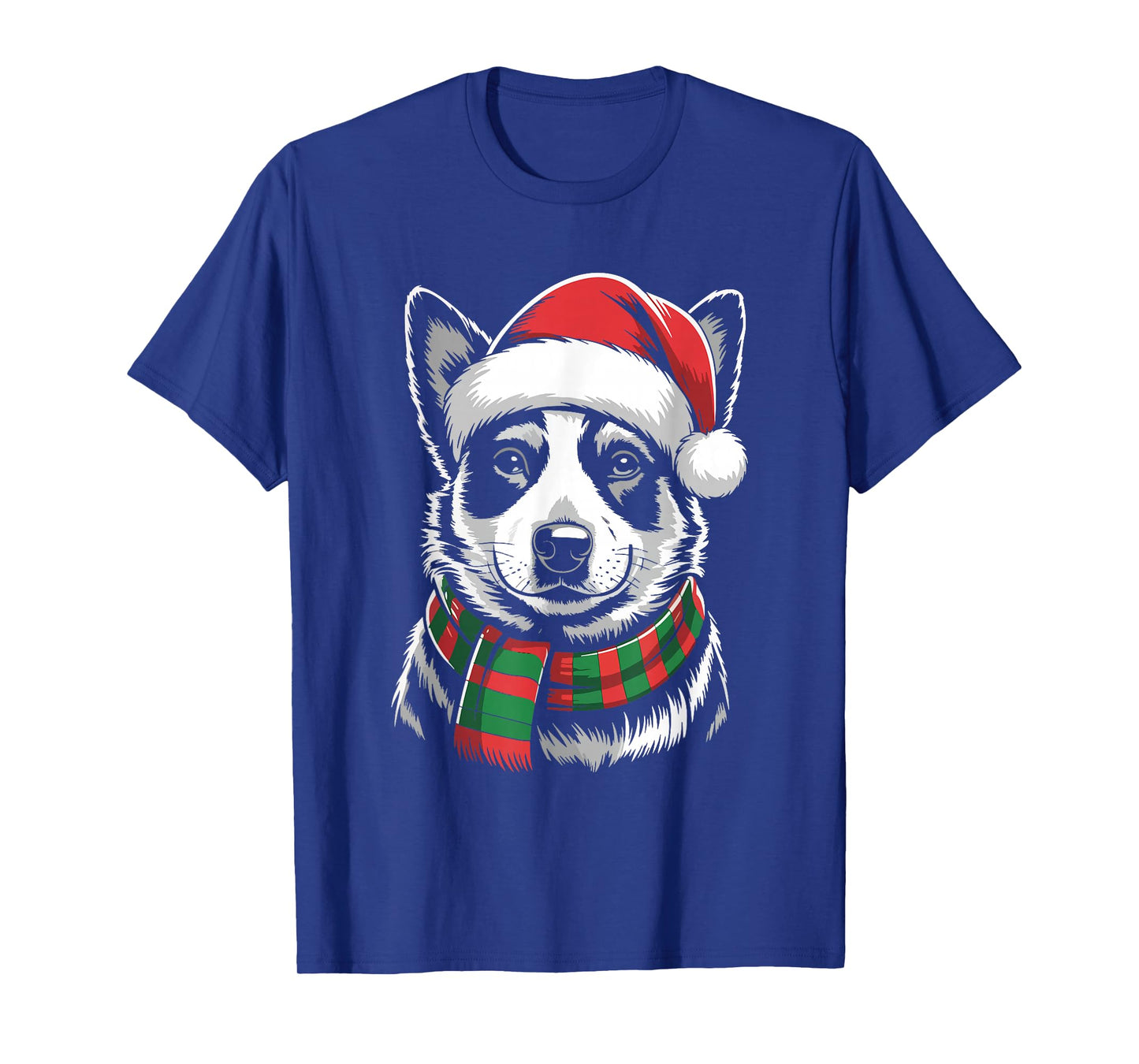 Australian Cattle Dog Xmas Santa Hat Scarf Christmas Costume T-Shirt