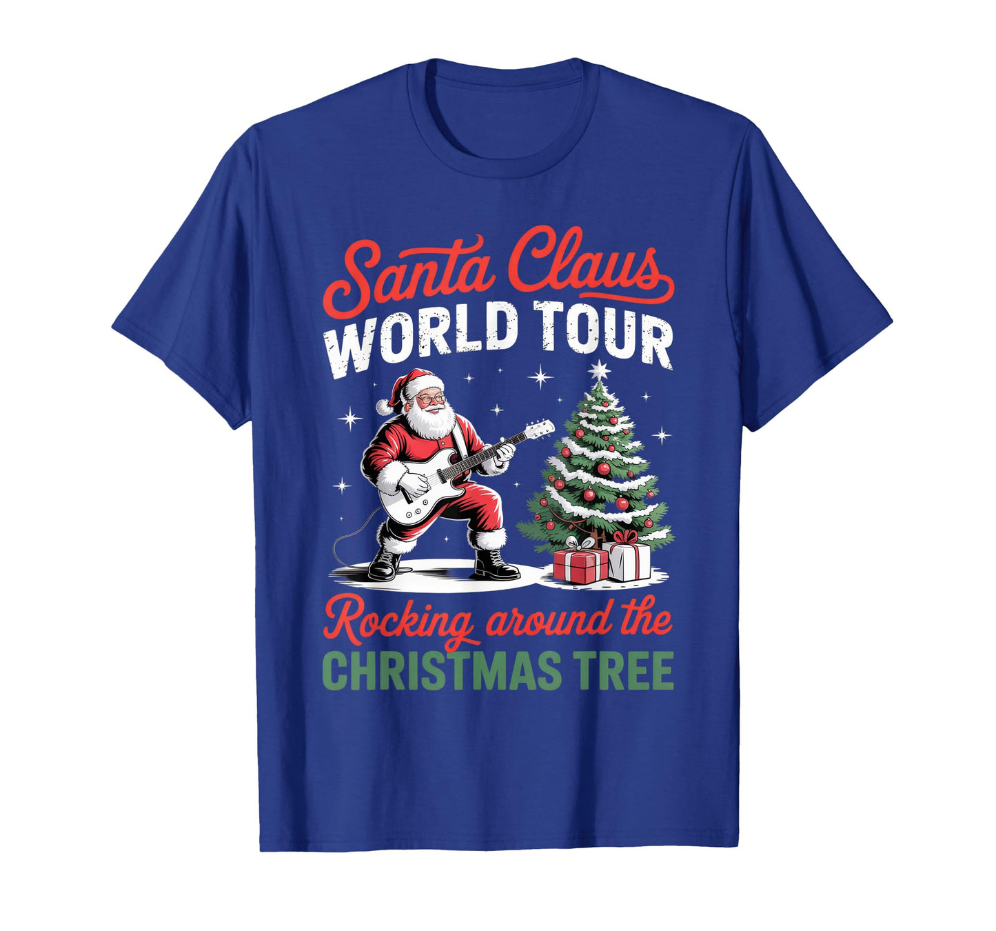 Santa Claus World Tour for Christmas Fans Holiday Season Fun T-Shirt