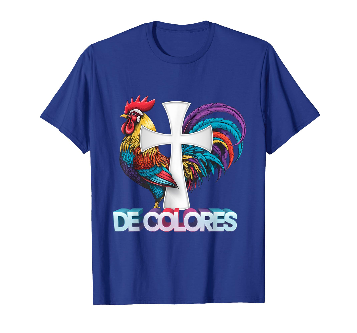 DeColores Cursillo Rainbow Rooster Catholic T-Shirt