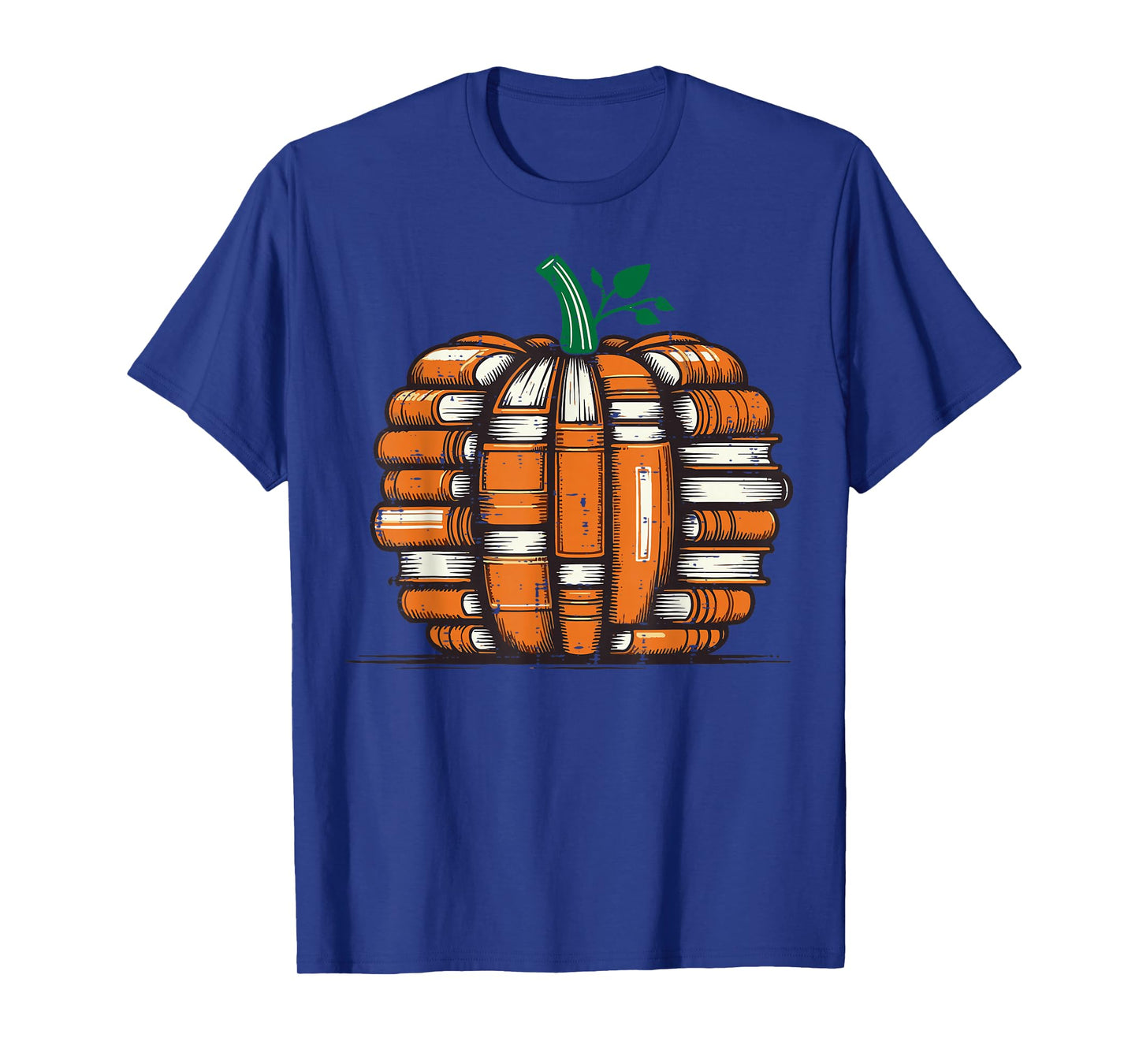 Halloween Books Pumpkin Reading Teacher Fall Men Women T-Shirt