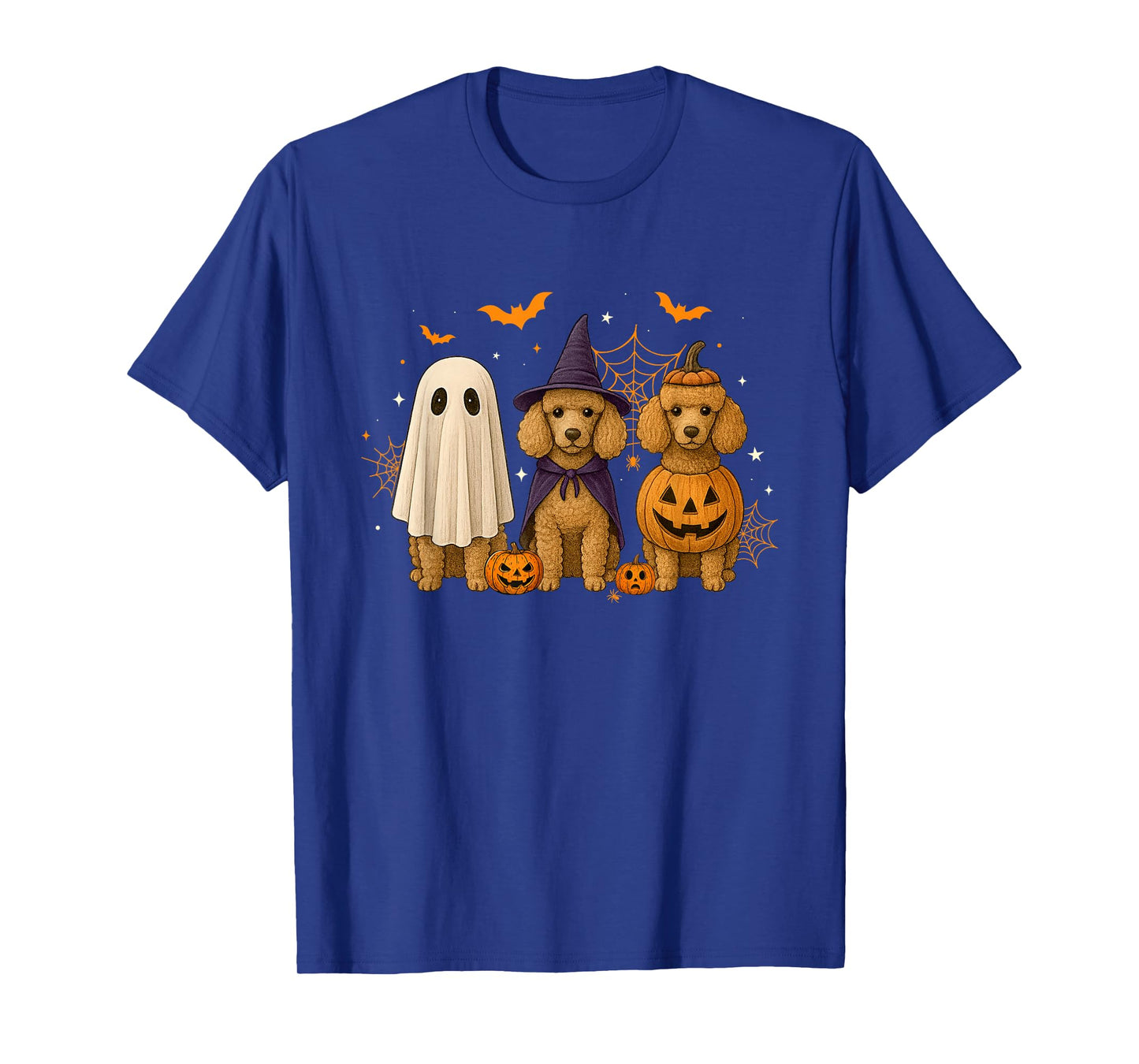 Funny French Bulldog Ghost Witch Pumpkin Halloween Costume T-Shirt