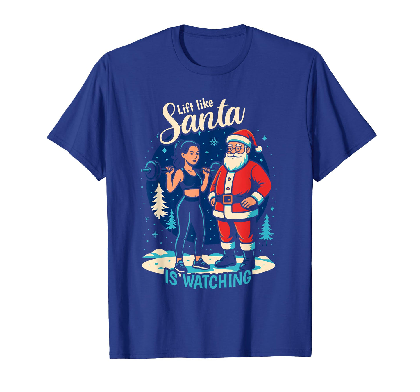 Funny Christmas Gym Santa Workout Humor T-Shirt
