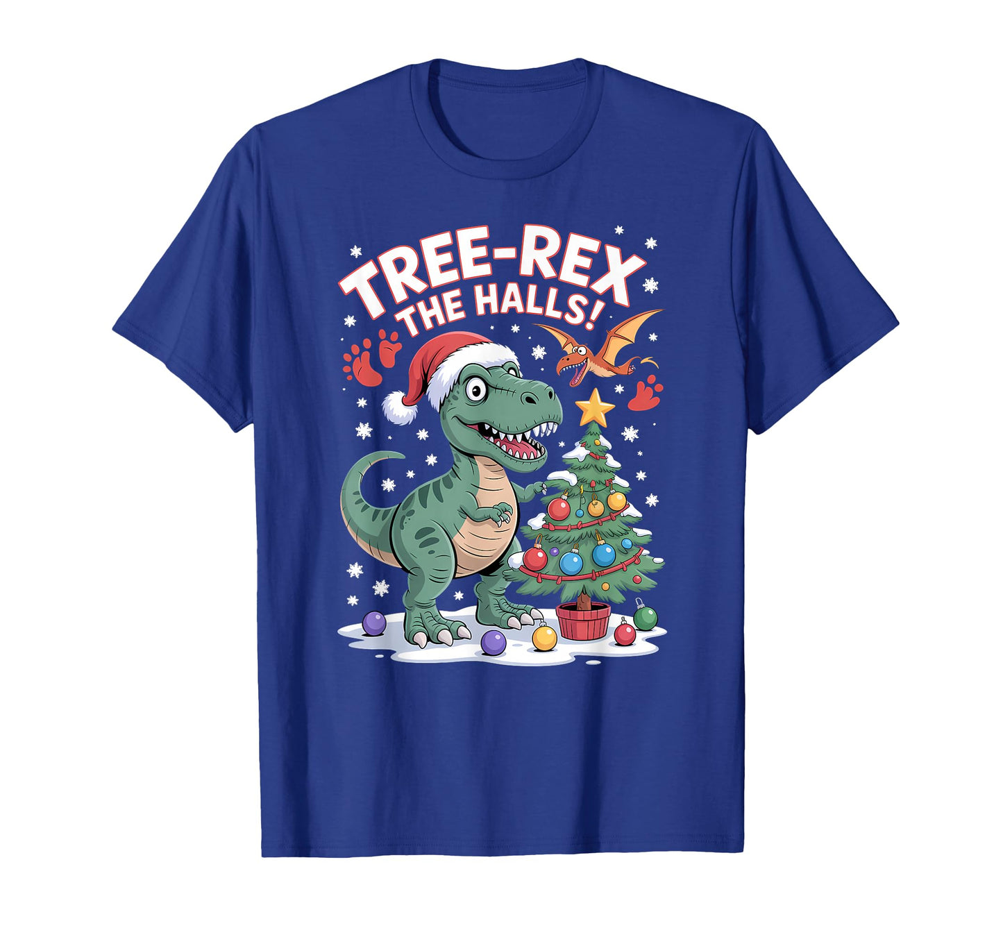T Rex Decorating Tree Cute Holiday Dino Christmas Tree T-Shirt