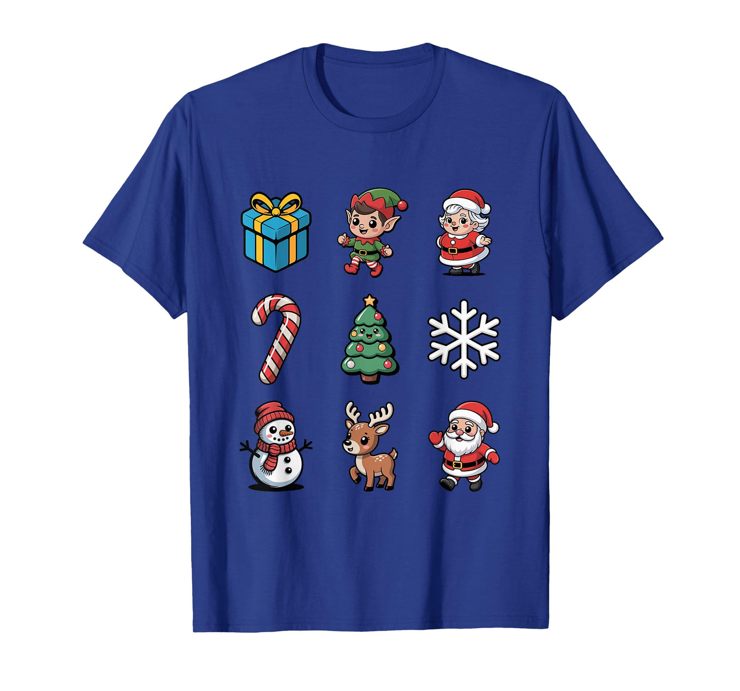Cute Christmas Elf Tree Santa Reindeer Holiday T-Shirt