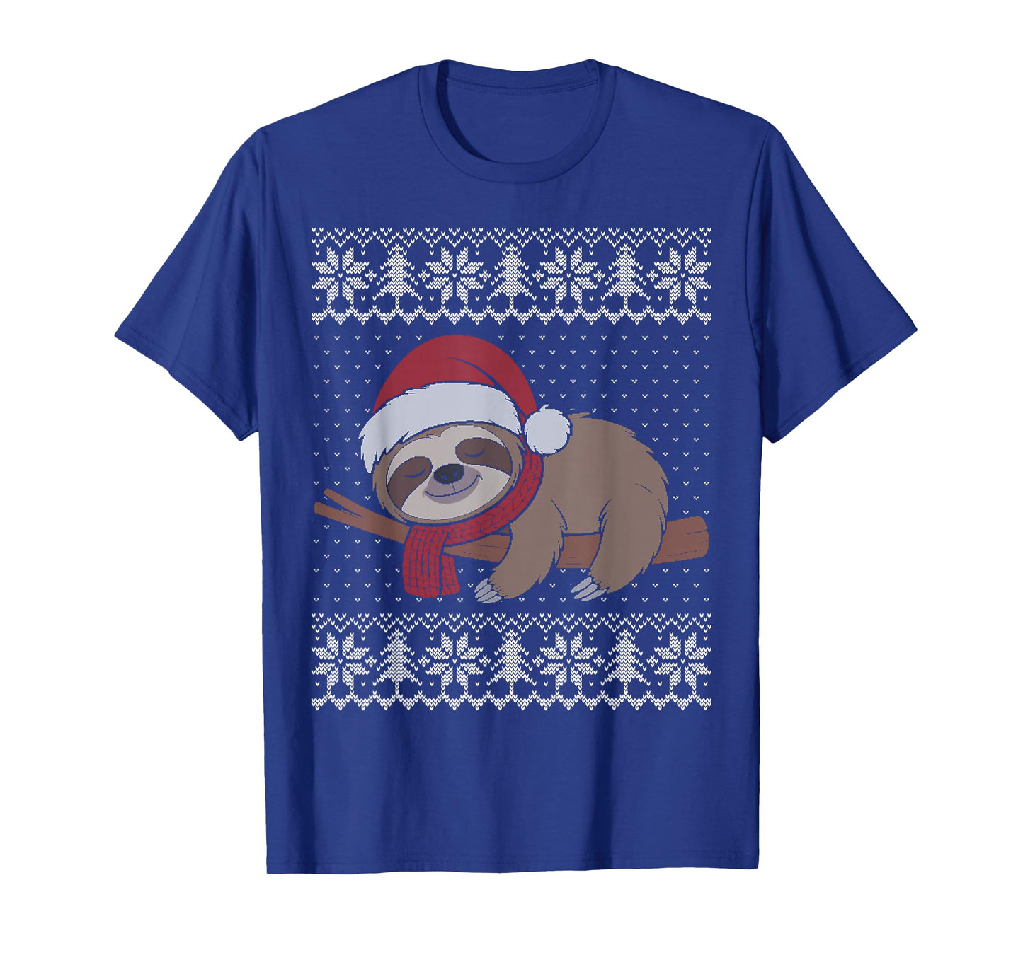 Sloth Ugly Christmas Sweater, Sloth Wearing Santa hat T-Shirt