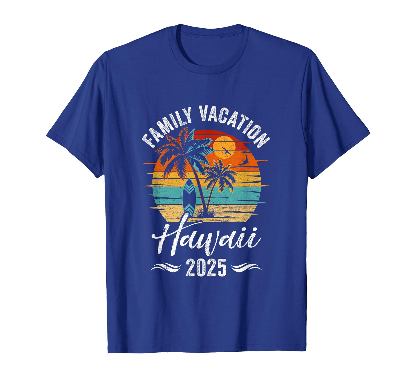 Family Vacation 2025 Vintage Hawaii Summer Matching Trip T-Shirt
